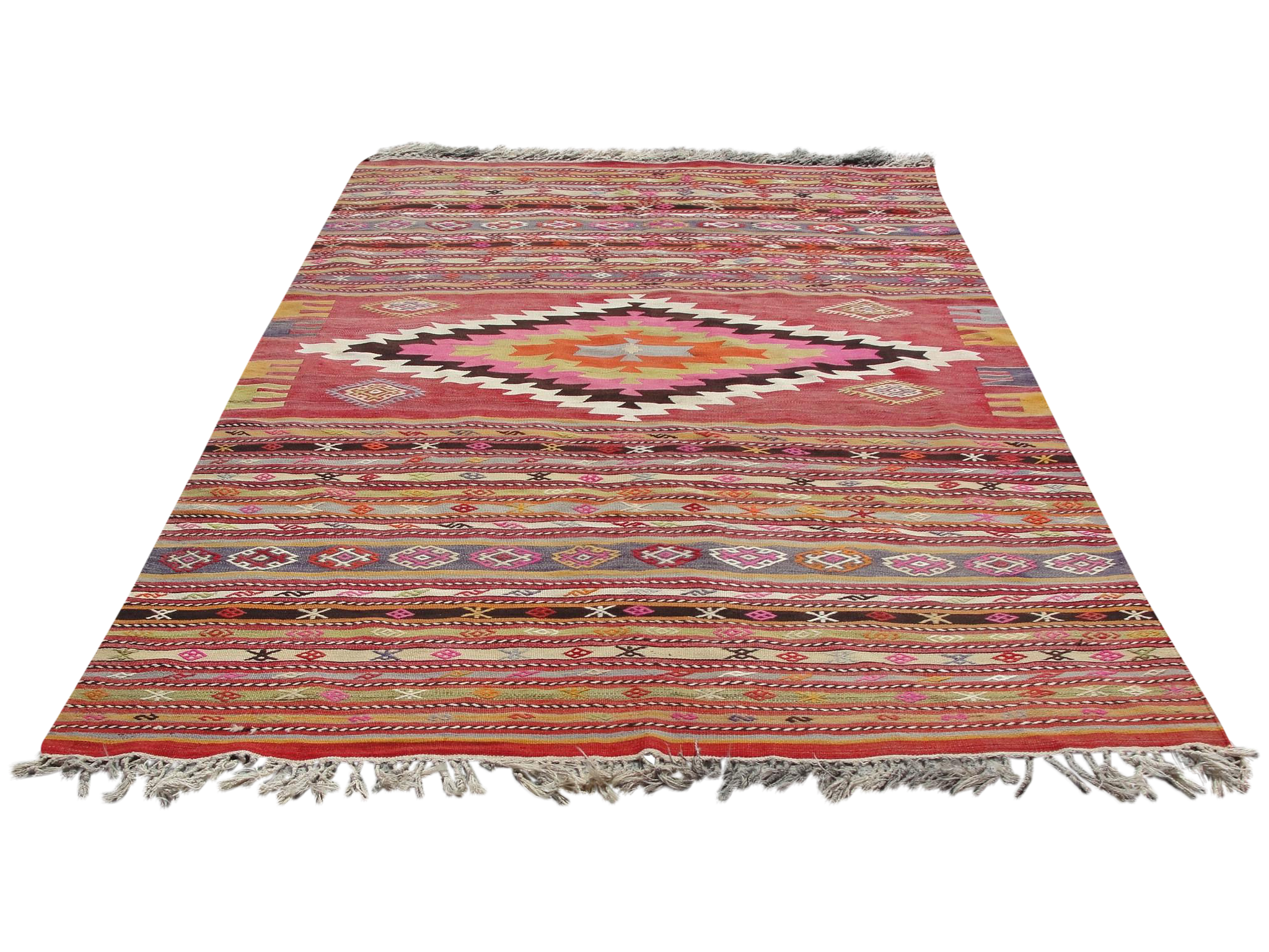 Vintage Turkish Kilim Rug 6′ × 9′4″ Chairish