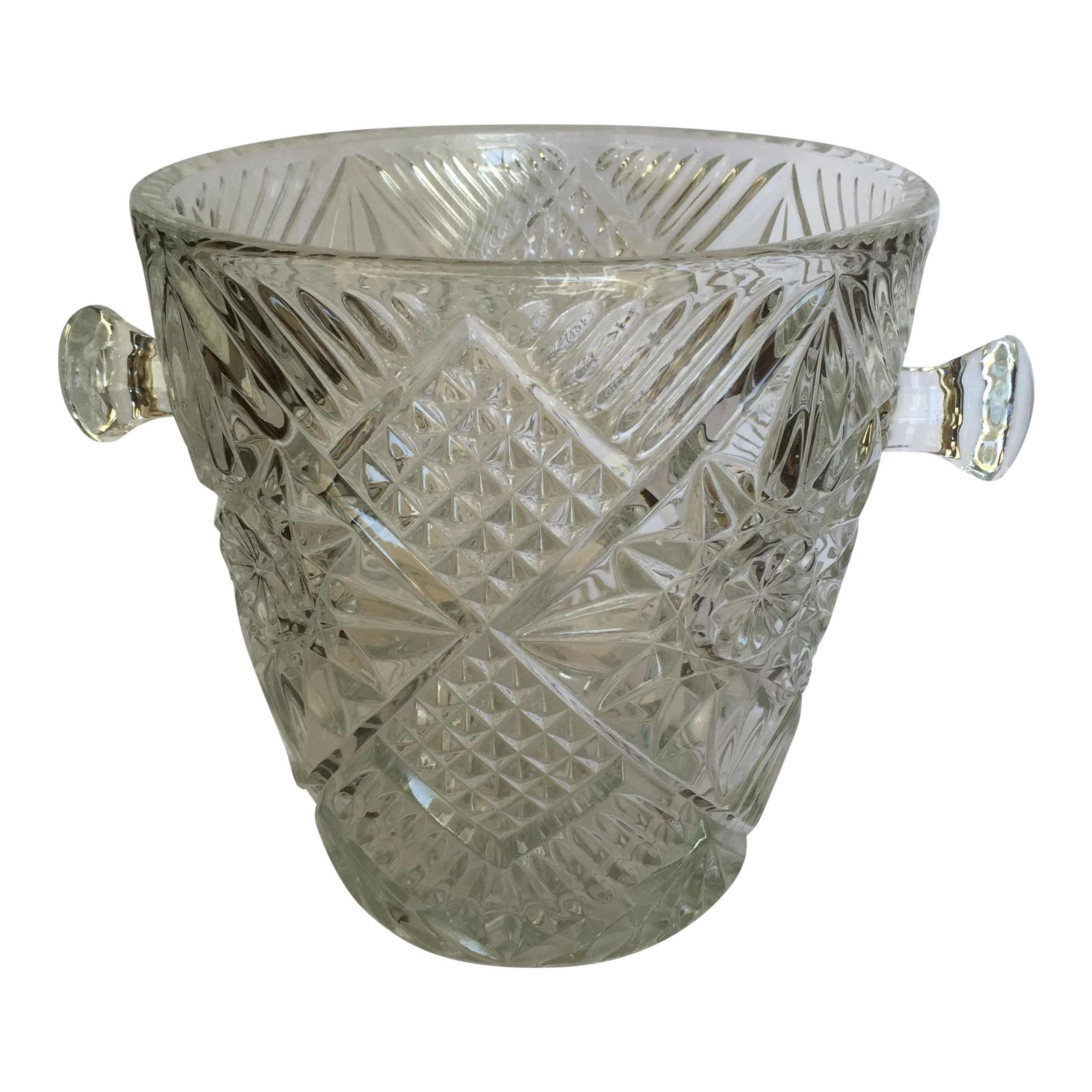 Cut Glass Crystal Ice Bucket Chairish