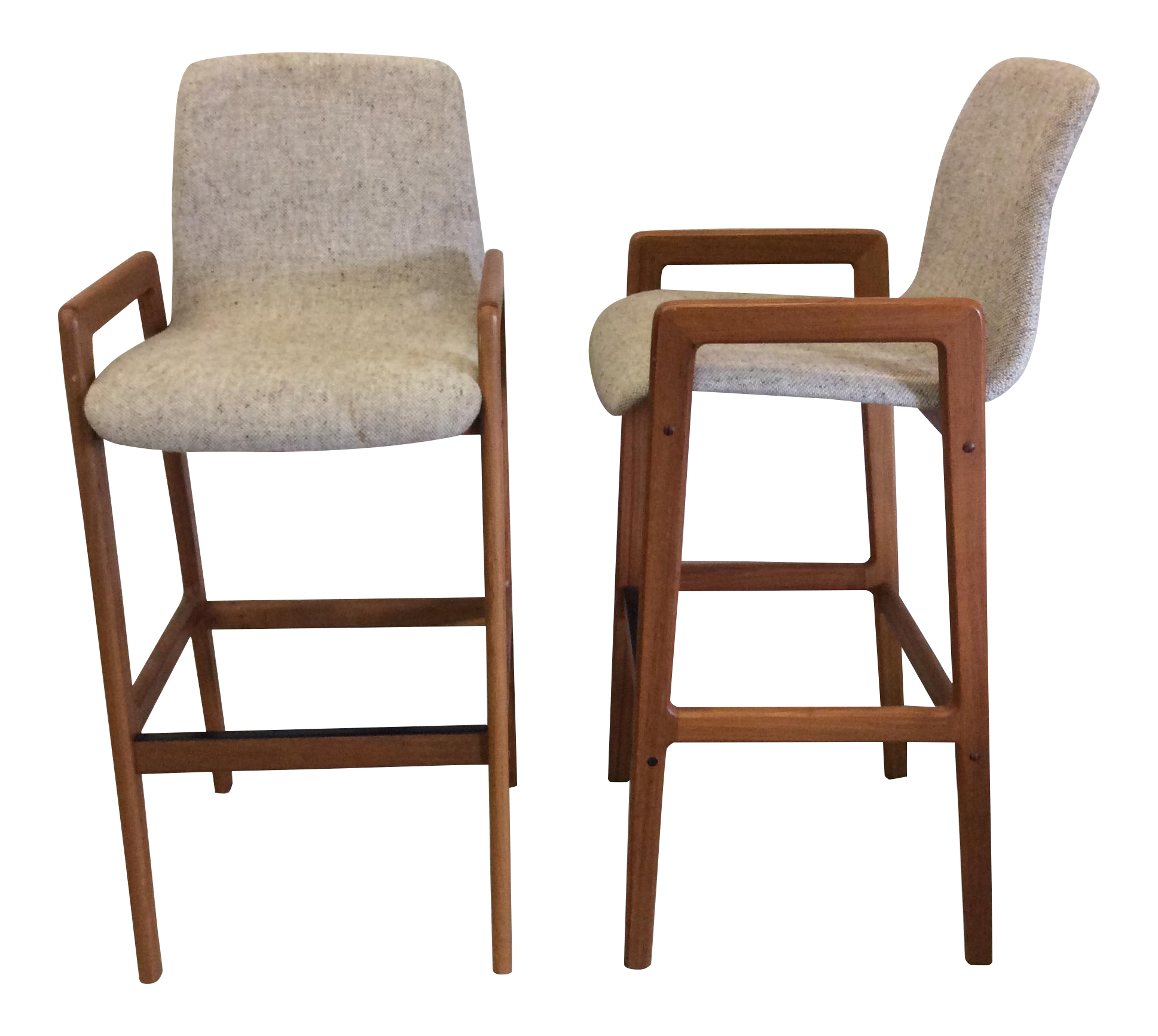 Danish Teak Bar Stools A Pair Chairish