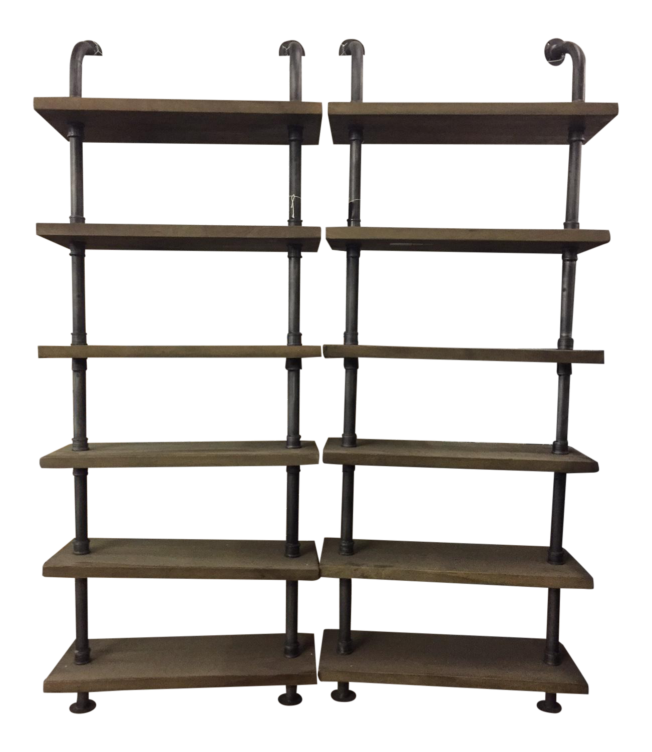 Restoration Hardware Industrial Pipe Book Shelves A Pair Chairish