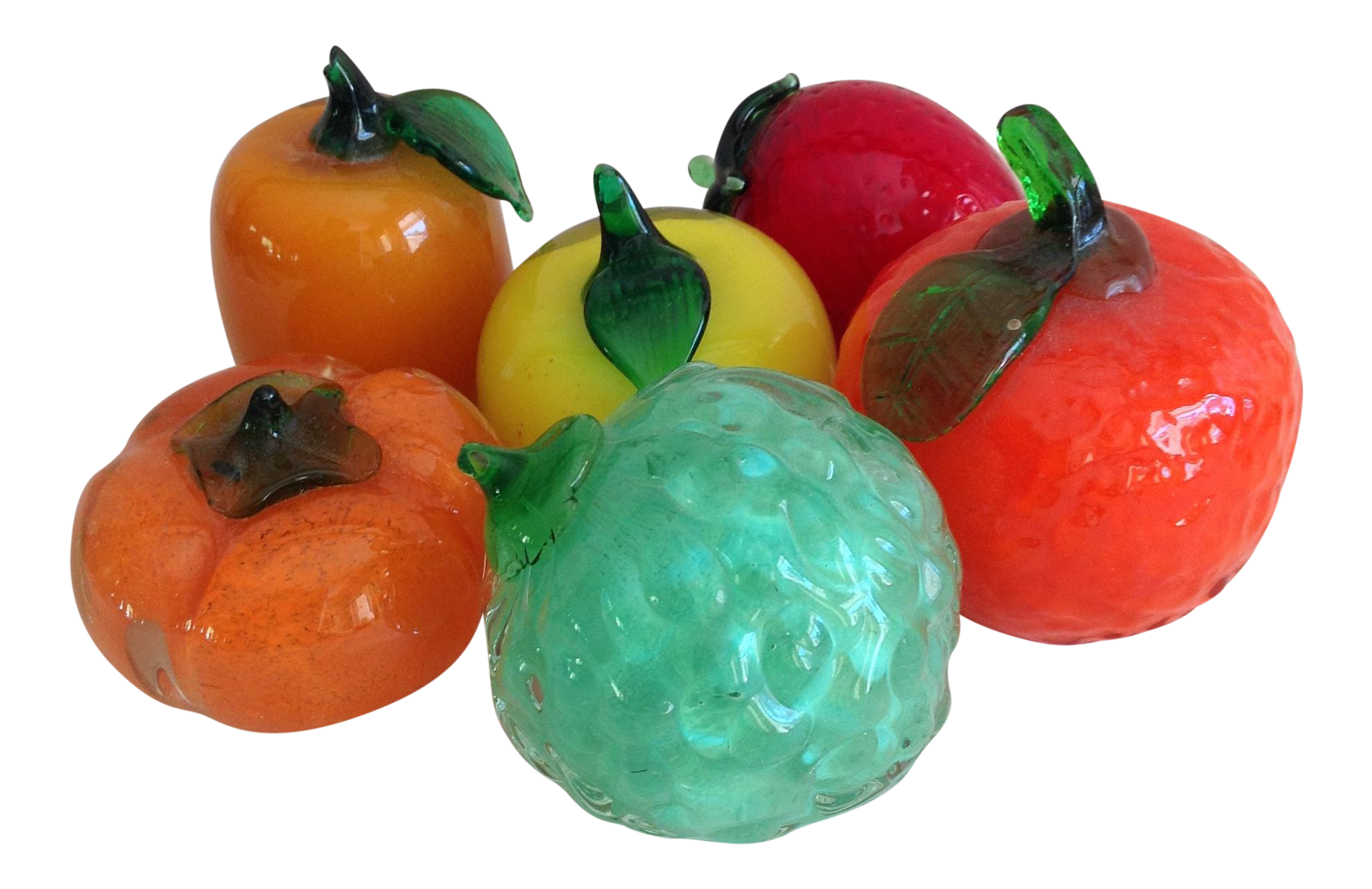 Handmade Italian Glass Fruit Set of 6 Chairish