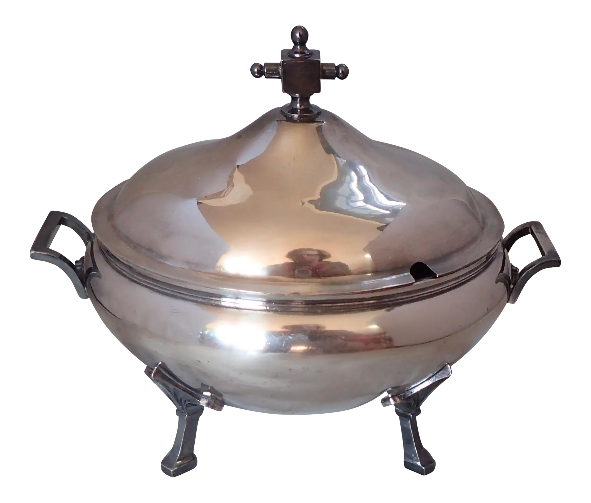 Antique Silver Plate Covered Serving Bowl Chairish