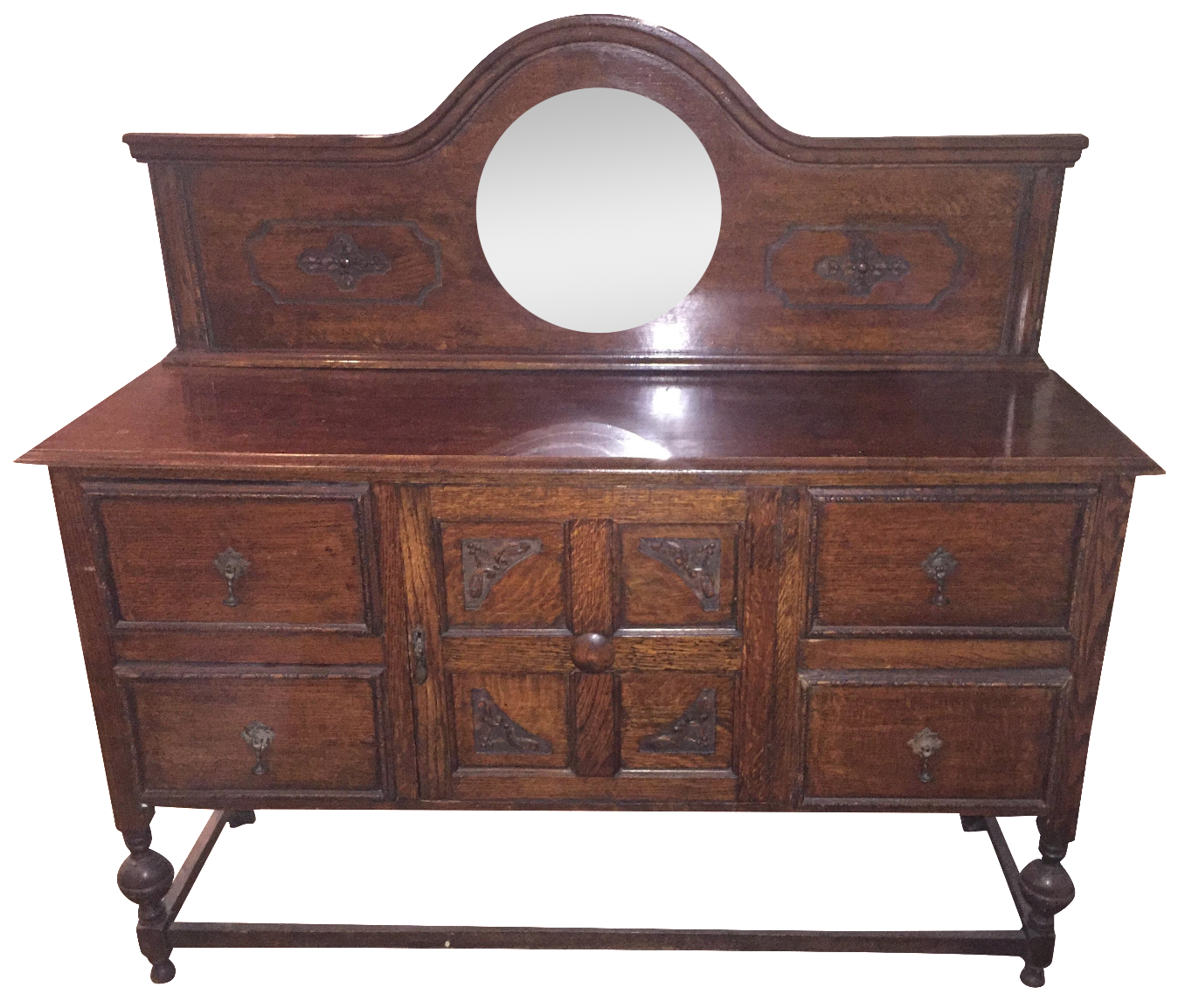 Antique Oak Sideboard with Mirror Chairish