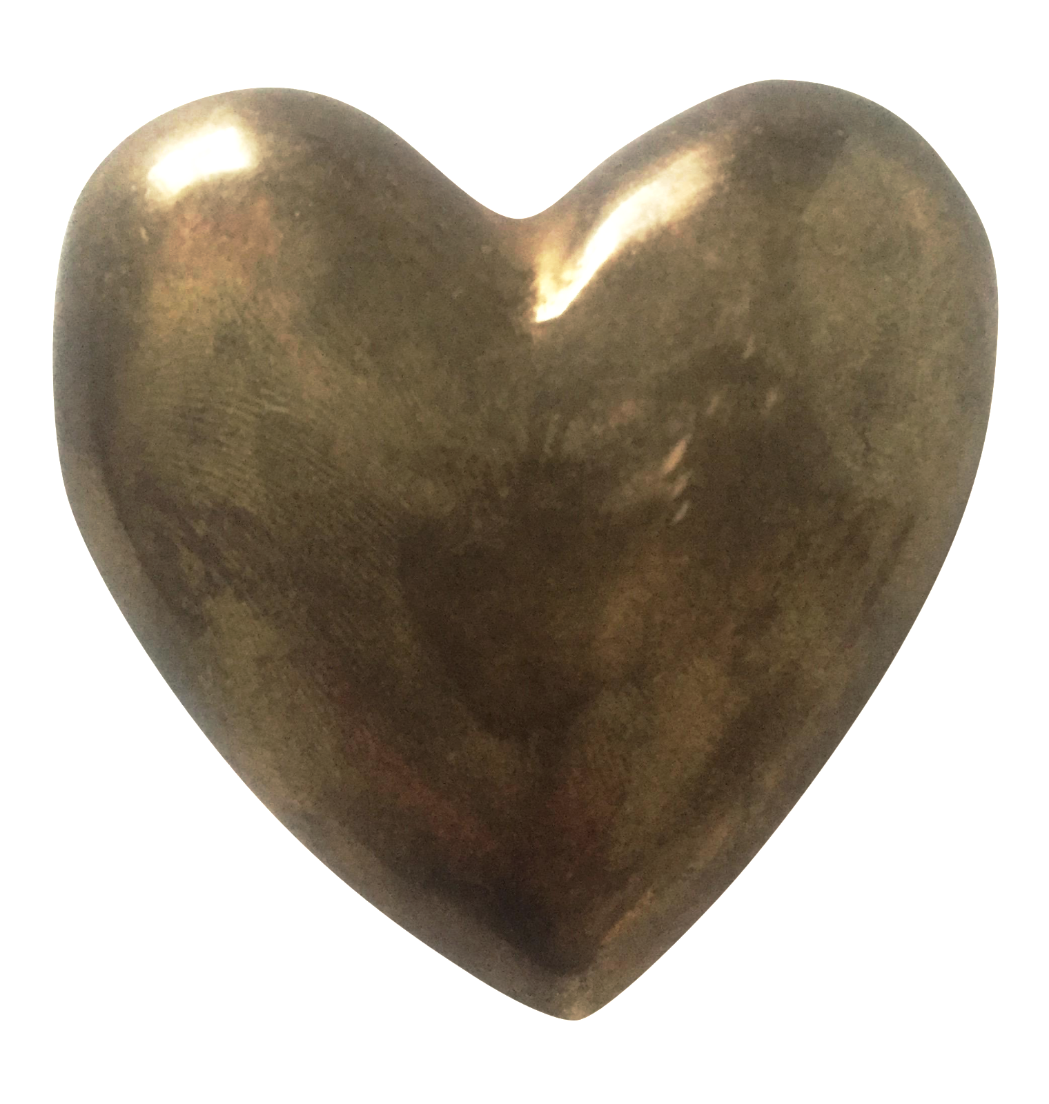 Vintage Solid Cast Brass Heart Paperweight Chairish