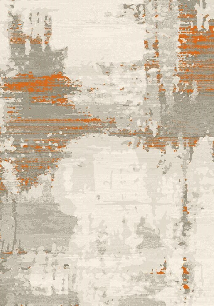 Orange Abstract Rug 5'3" x 7'8” Chairish