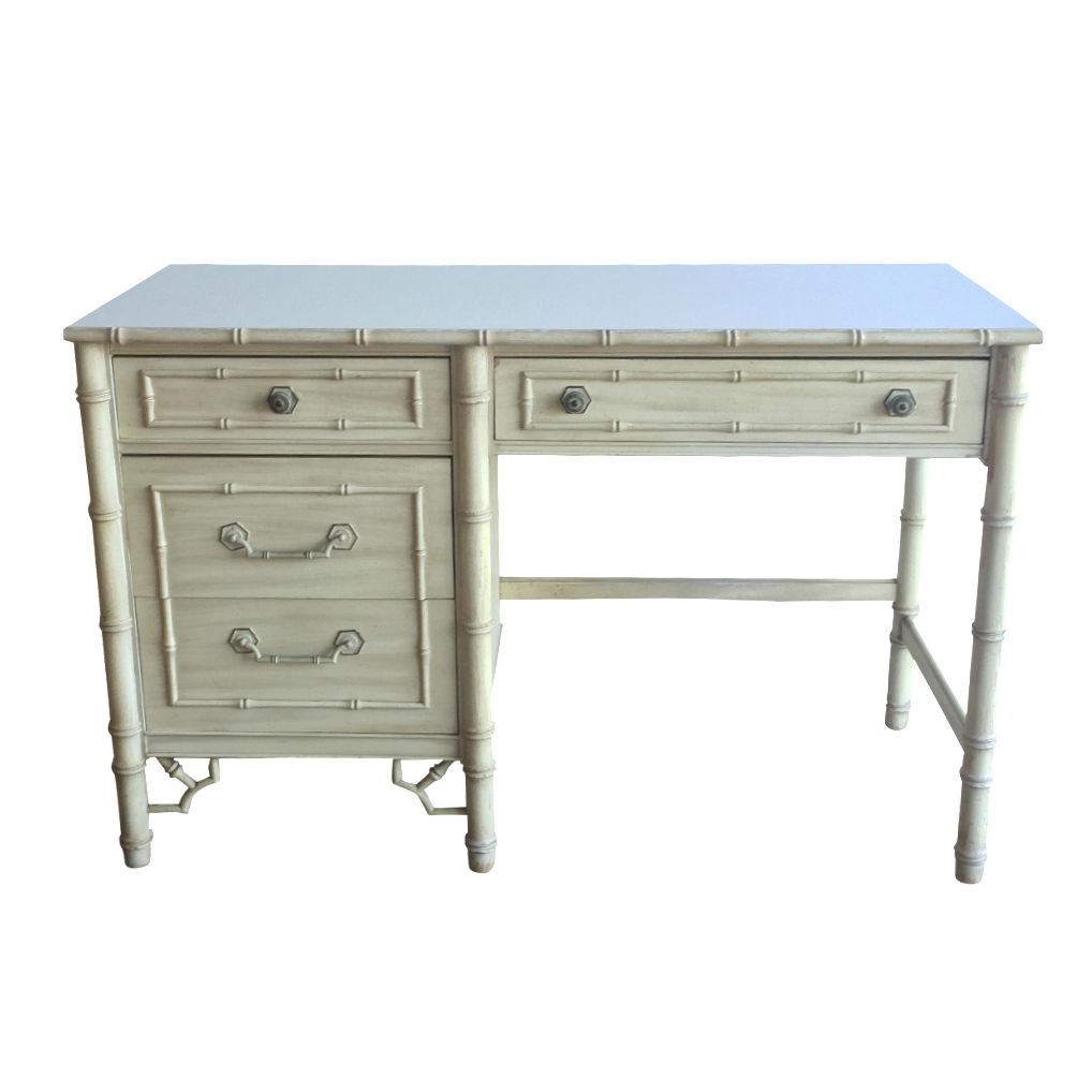 Vintage Thomasville Allegro Faux Bamboo Desk Chairish