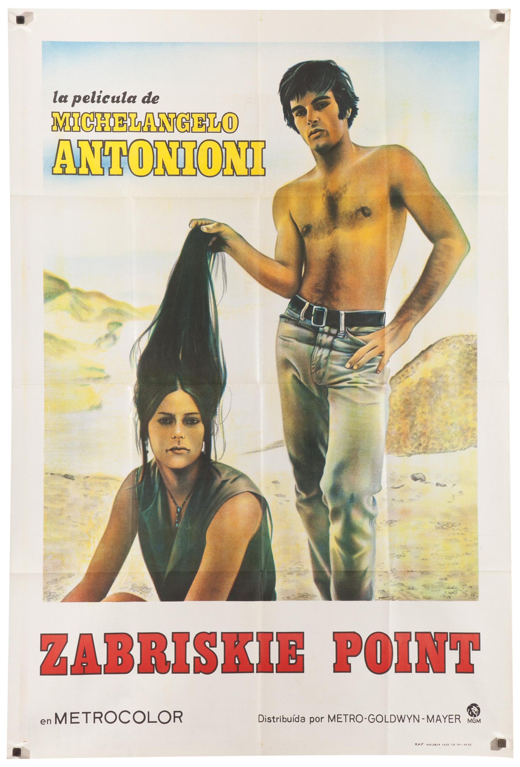 1970 'Zabriskie Point' Antonioni Film Poster Chairish