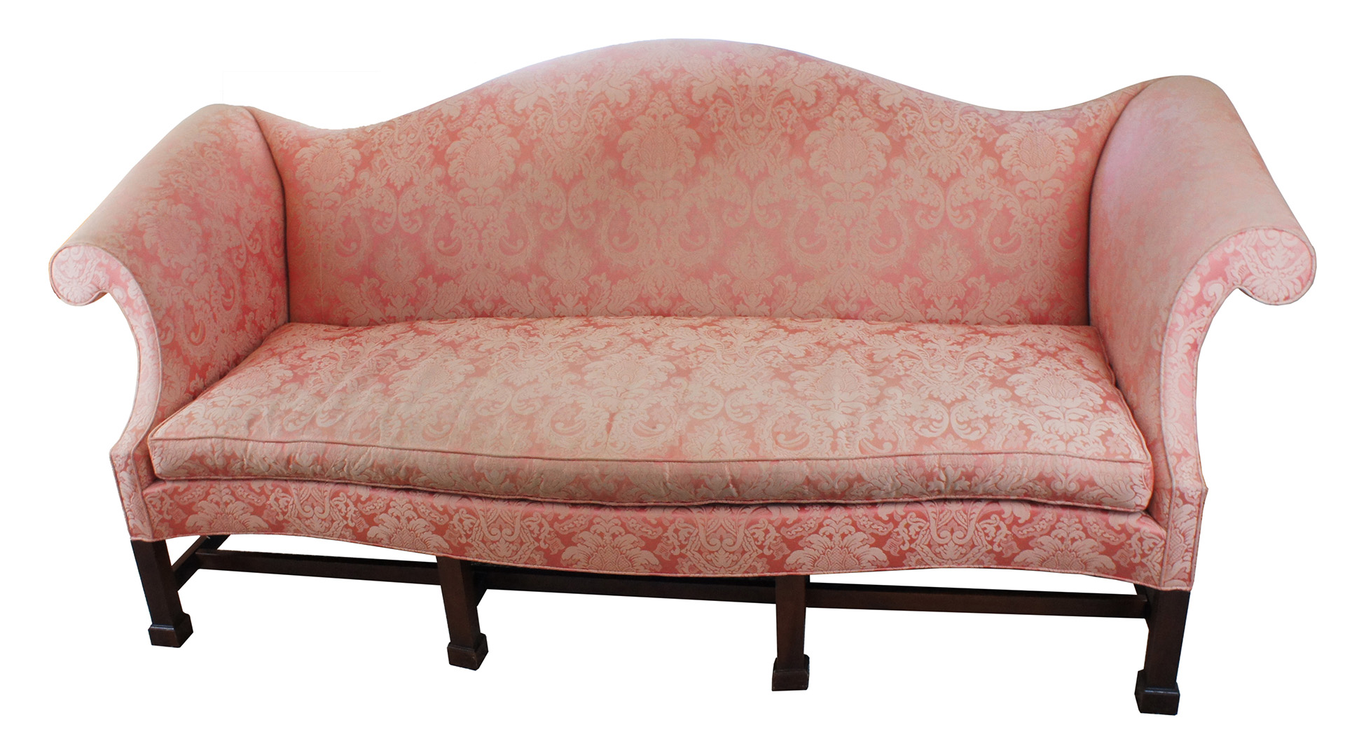 Southwood Furniture Pink Camelback Sofa Chairish