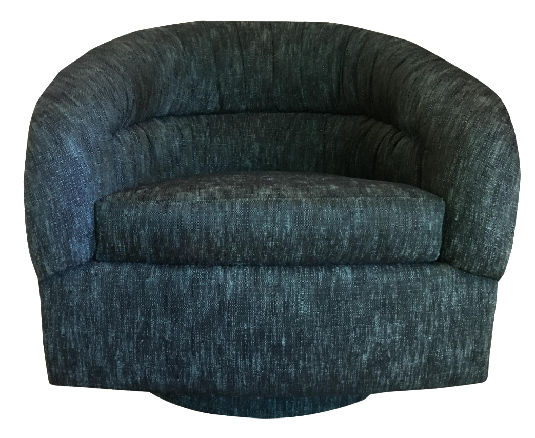 Vintage MidCentury Swivel Barrel Chair Chairish