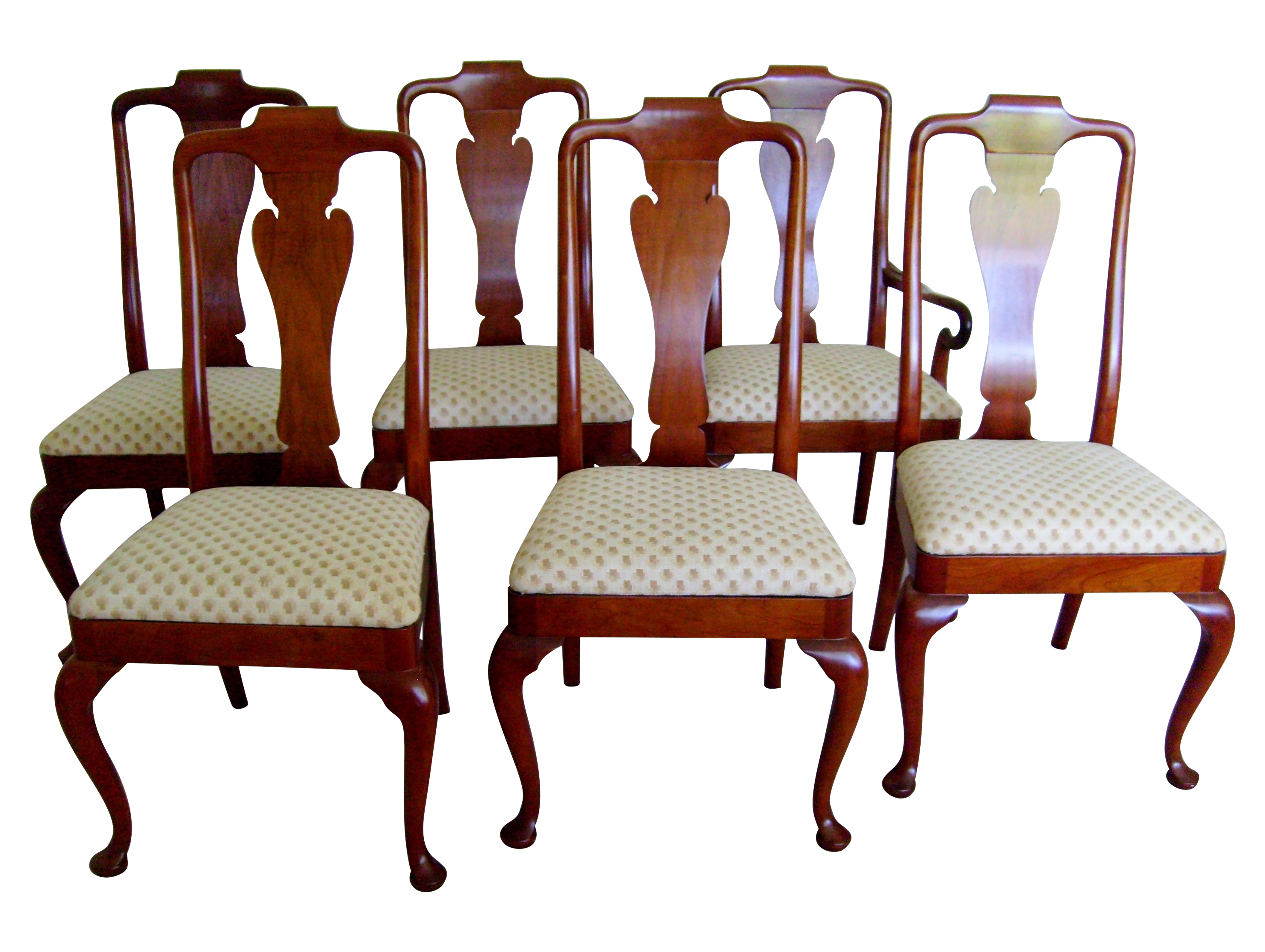 Queen Anne Cherry Dining Room Chairs