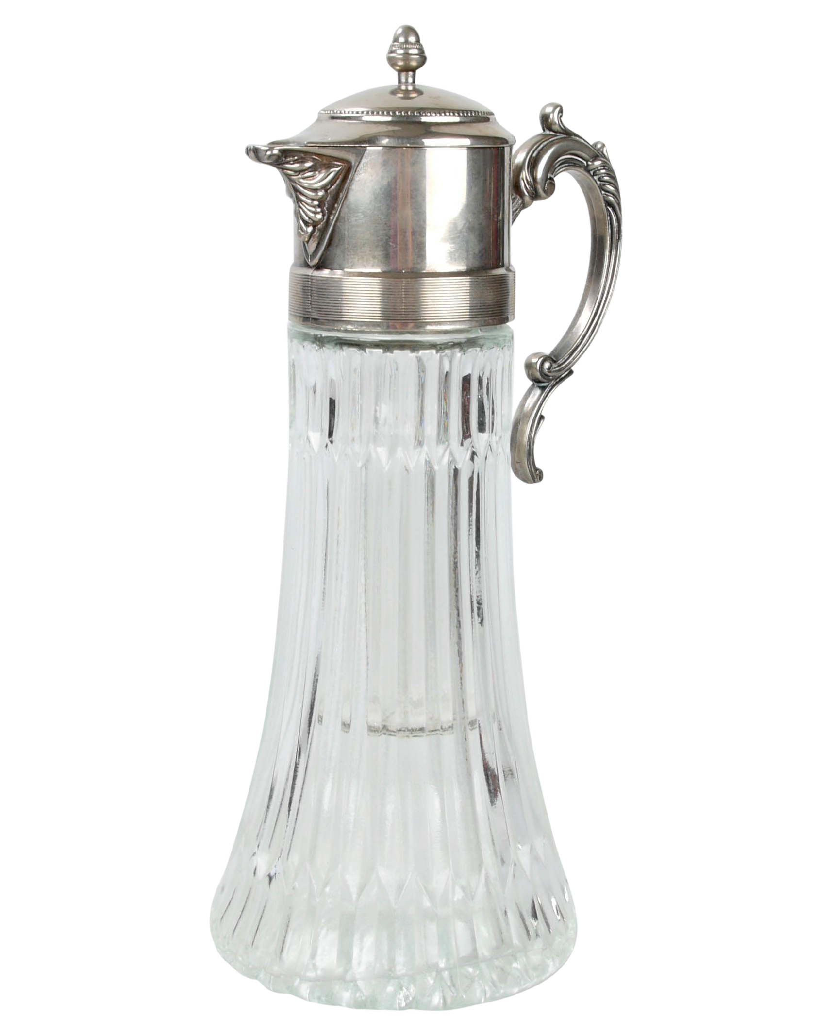 Crystal Decanter W/ Silver Top Chairish