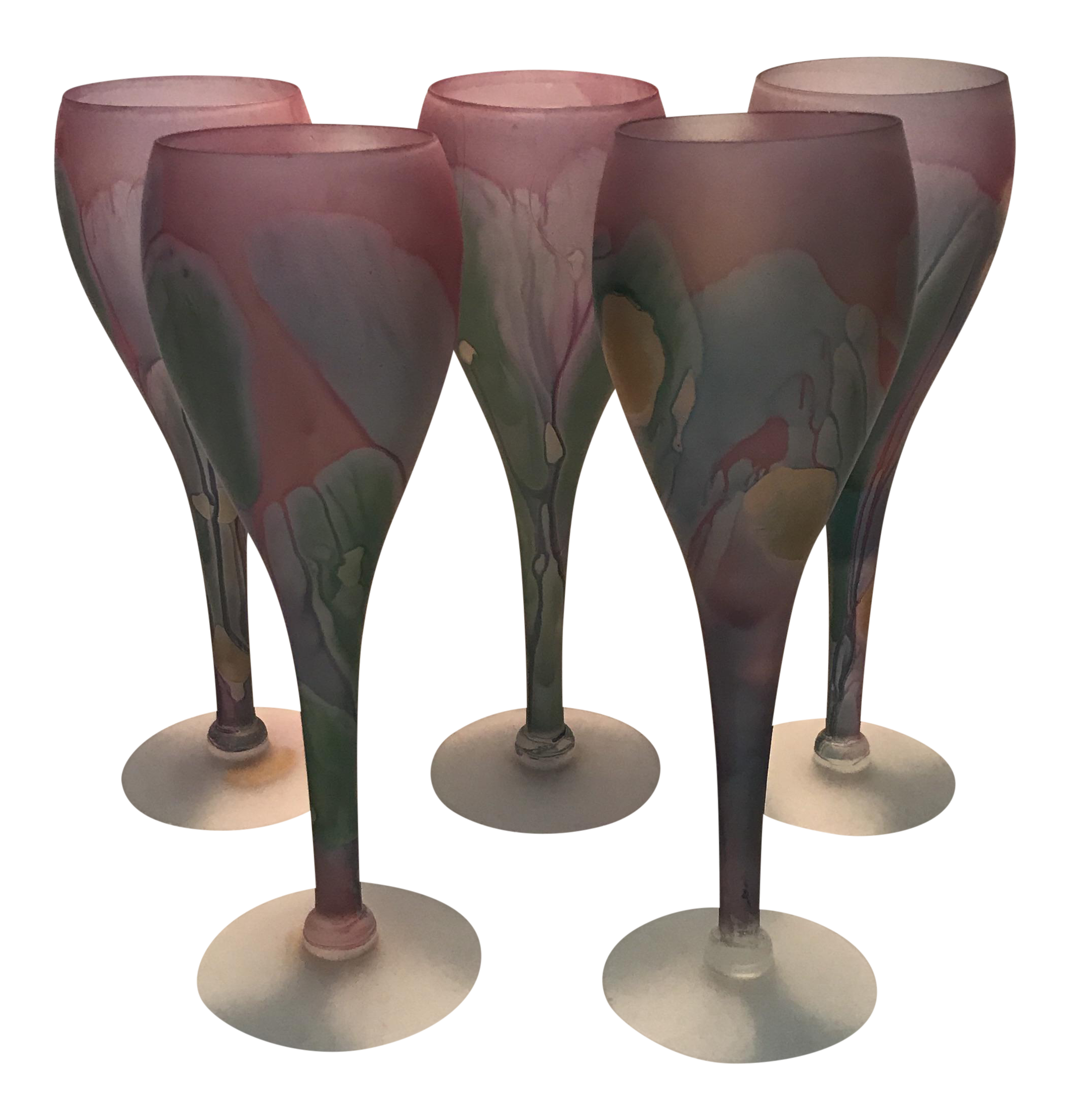 Rueven Art Nouveau Wine Glasses Set of 4 Chairish
