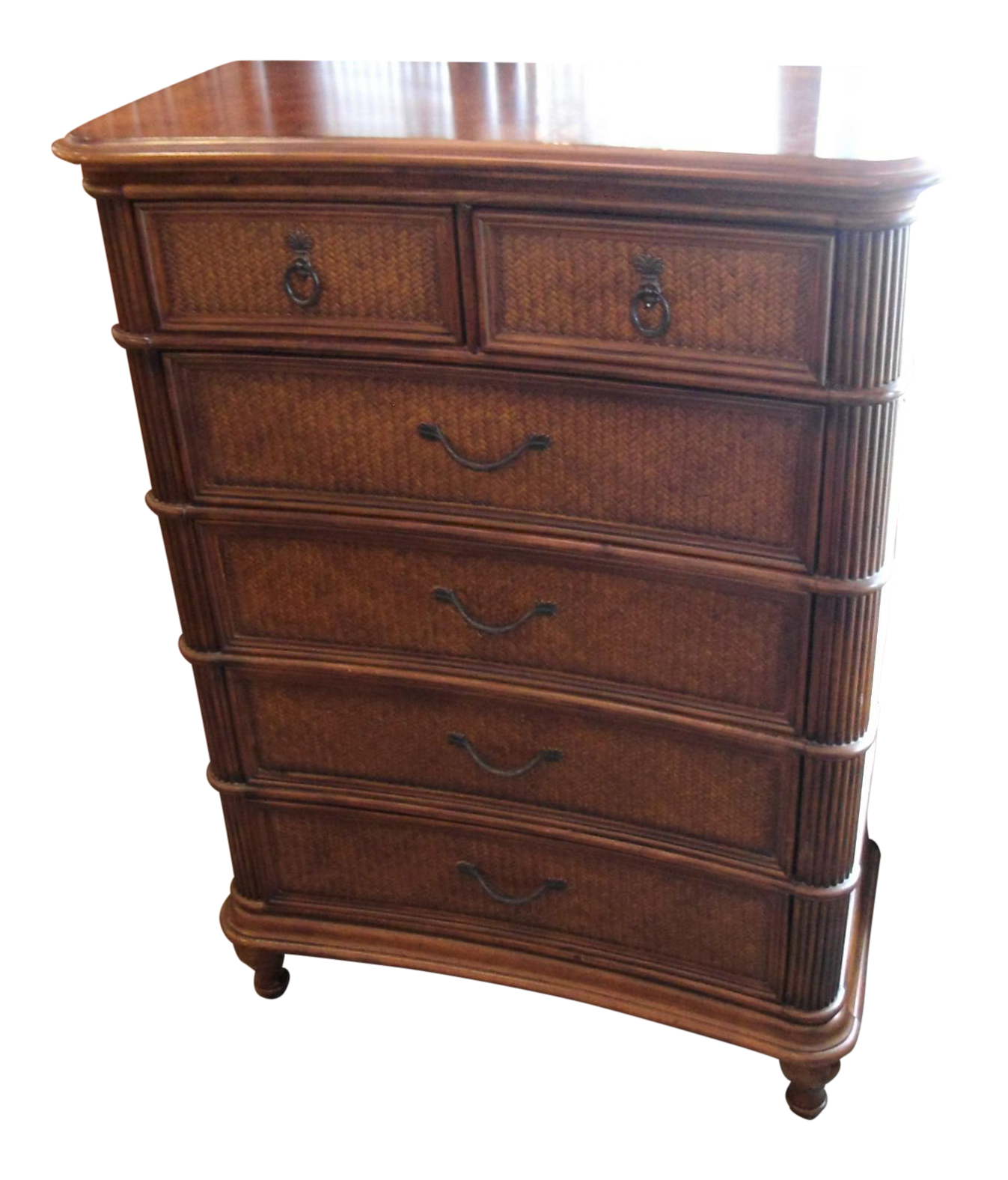 Kathy Ireland Rattan Chest of Drawers Chairish