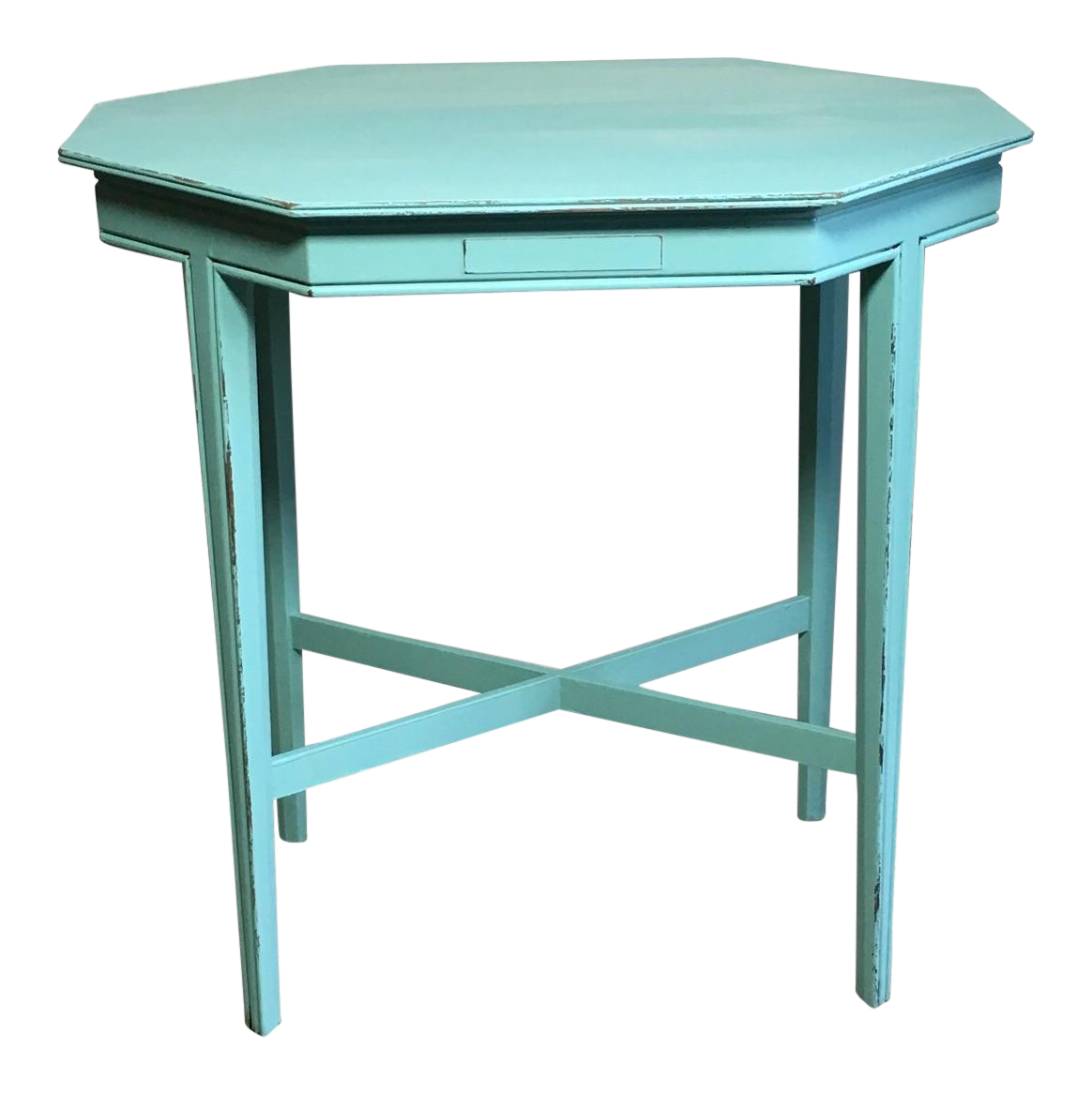 Shabby Chic Turquoise Side Table Chairish