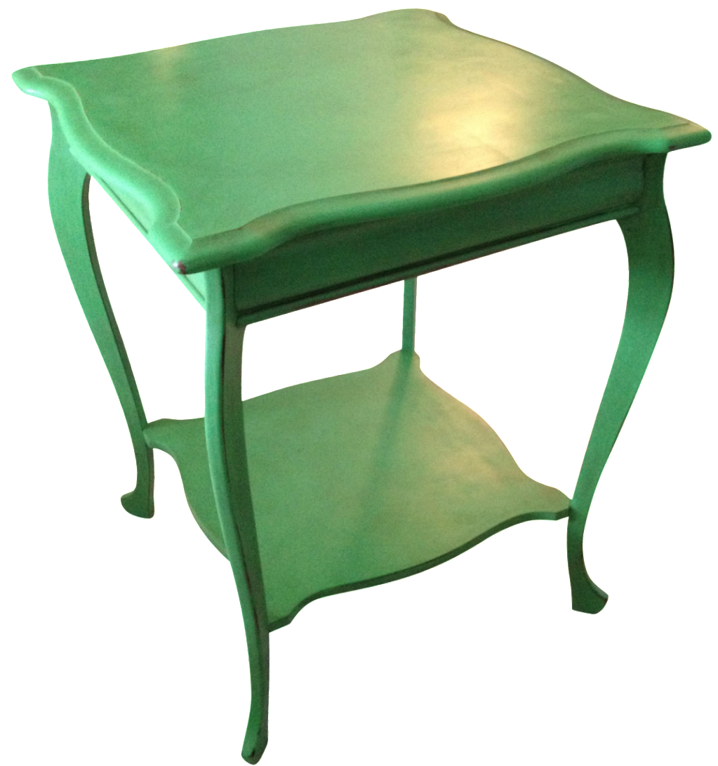 Green ChalkPainted Side Table Chairish