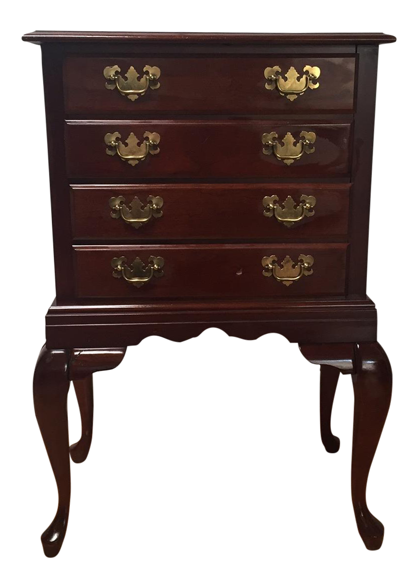 Queen Anne Style 4Drawer Silver Chest Chairish