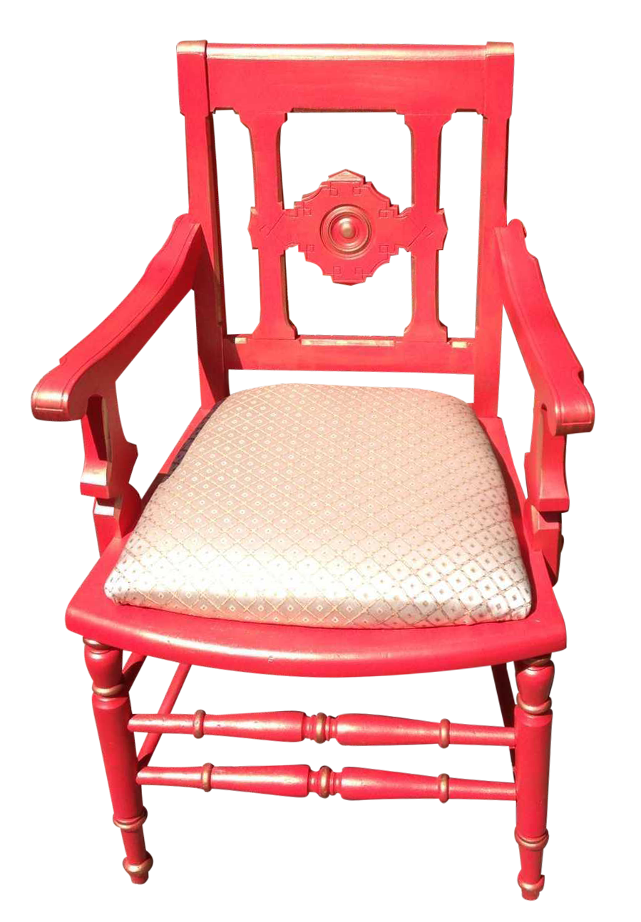 Victorian Eastlake Accent Chair Coral Chairish