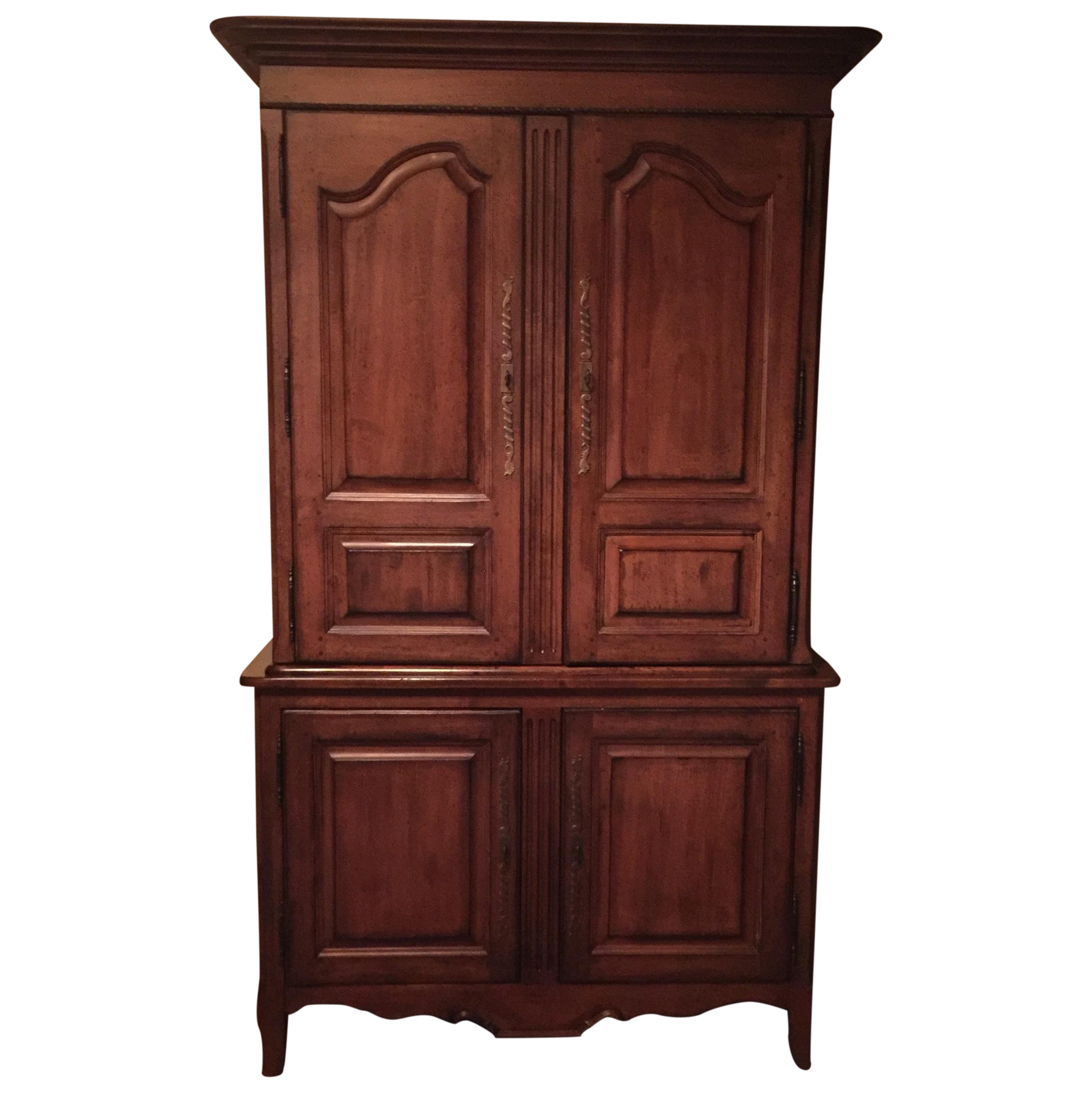 Lexington Traditional Large Cherry Wood Armoire Chairish