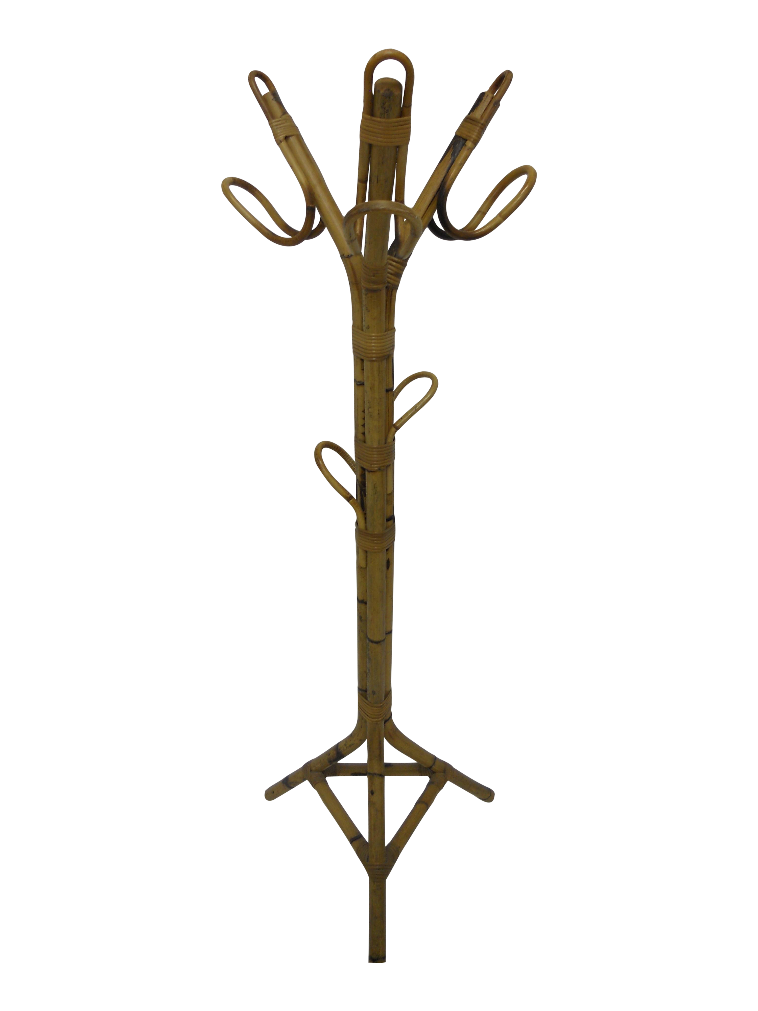 Vintage Boho Chic Bamboo Coat Rack Chairish