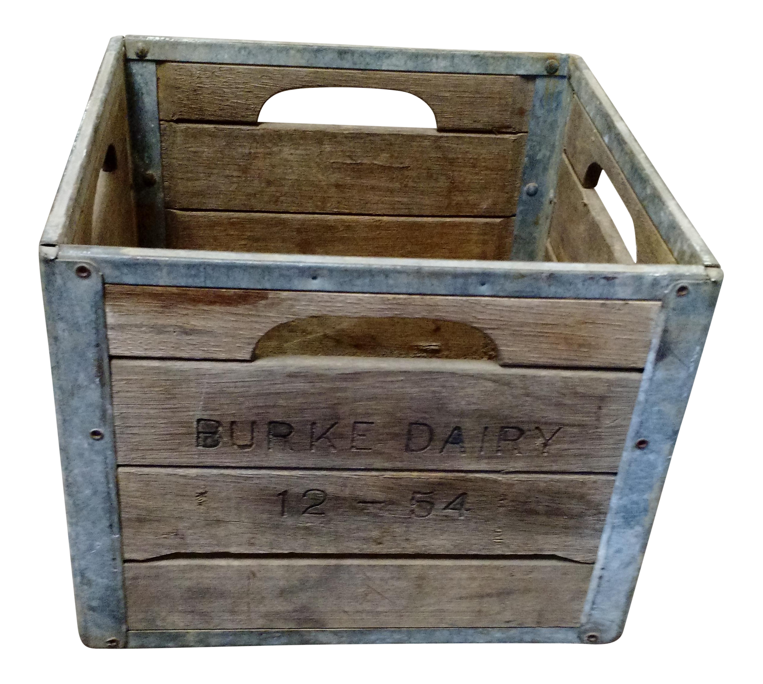 Antique Wooden Milk Crate Chairish