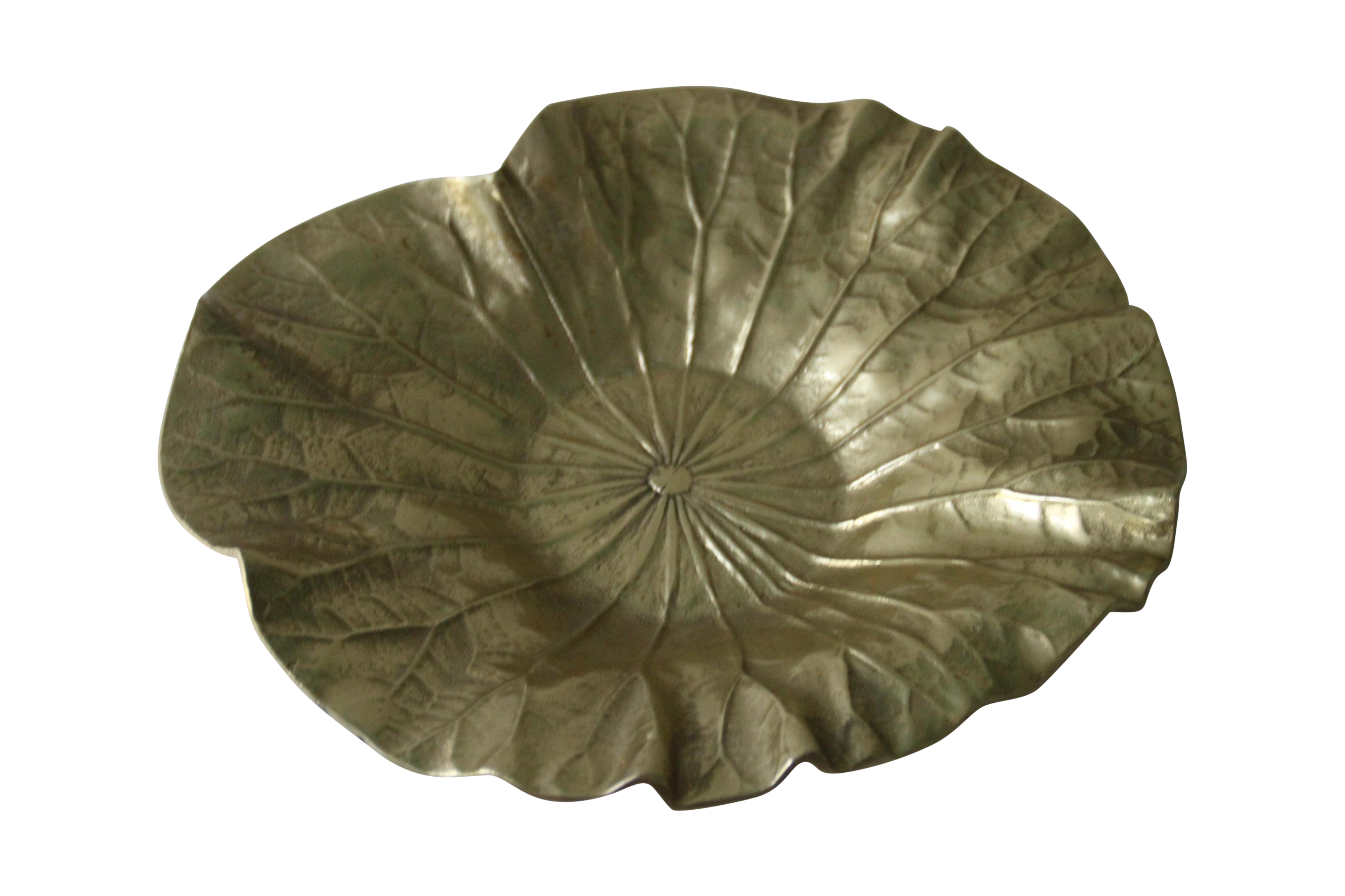 MidCentury Brass Lotus Leaf Bowl Chairish