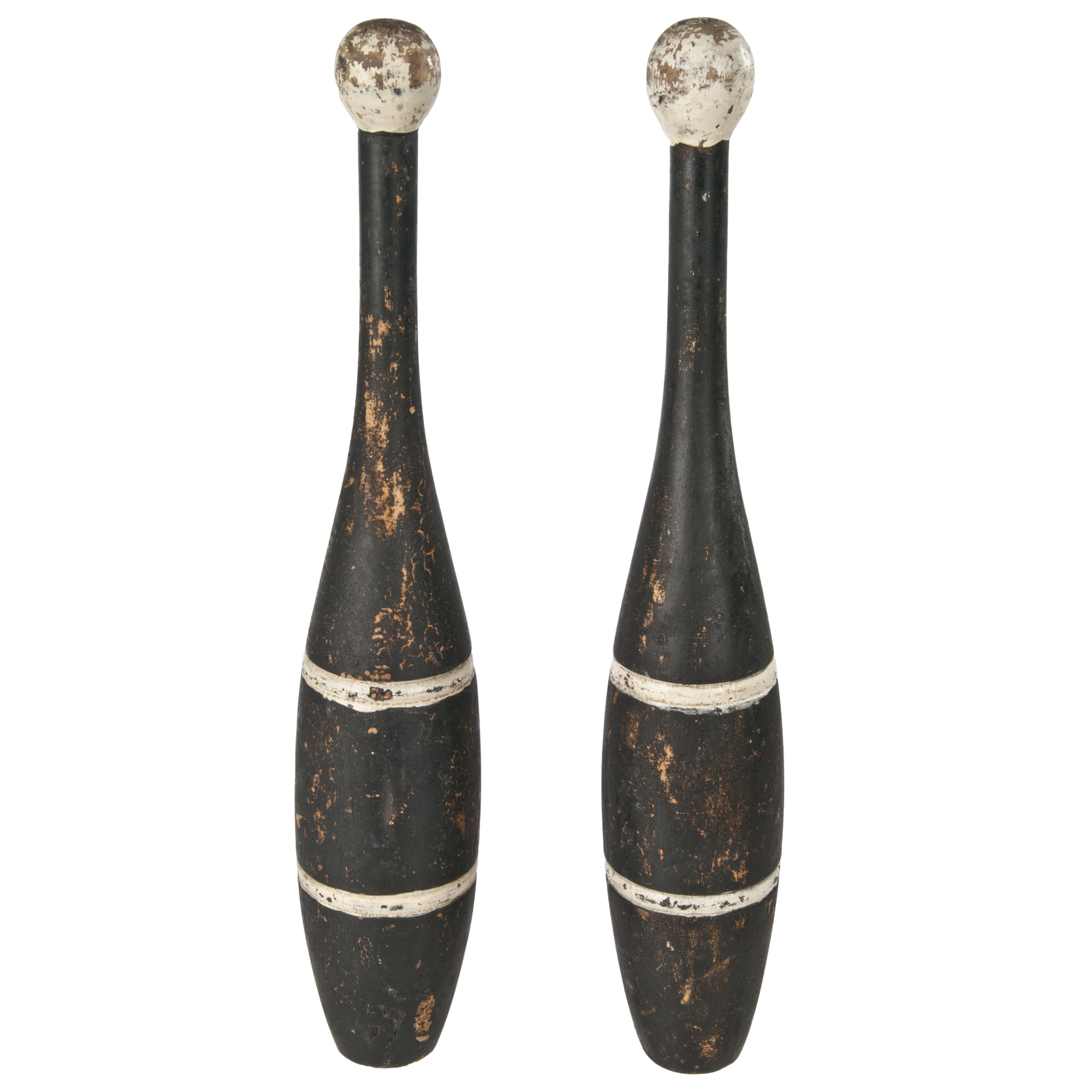 Vintage Black Juggling Pins Pair Chairish