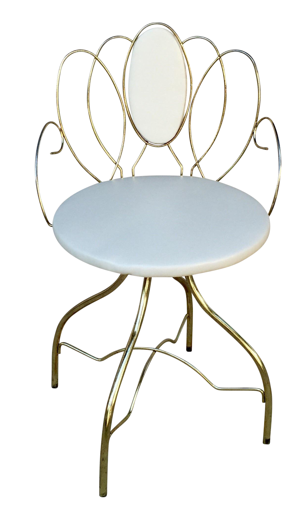 Vintage Brass Vanity Chair Chairish