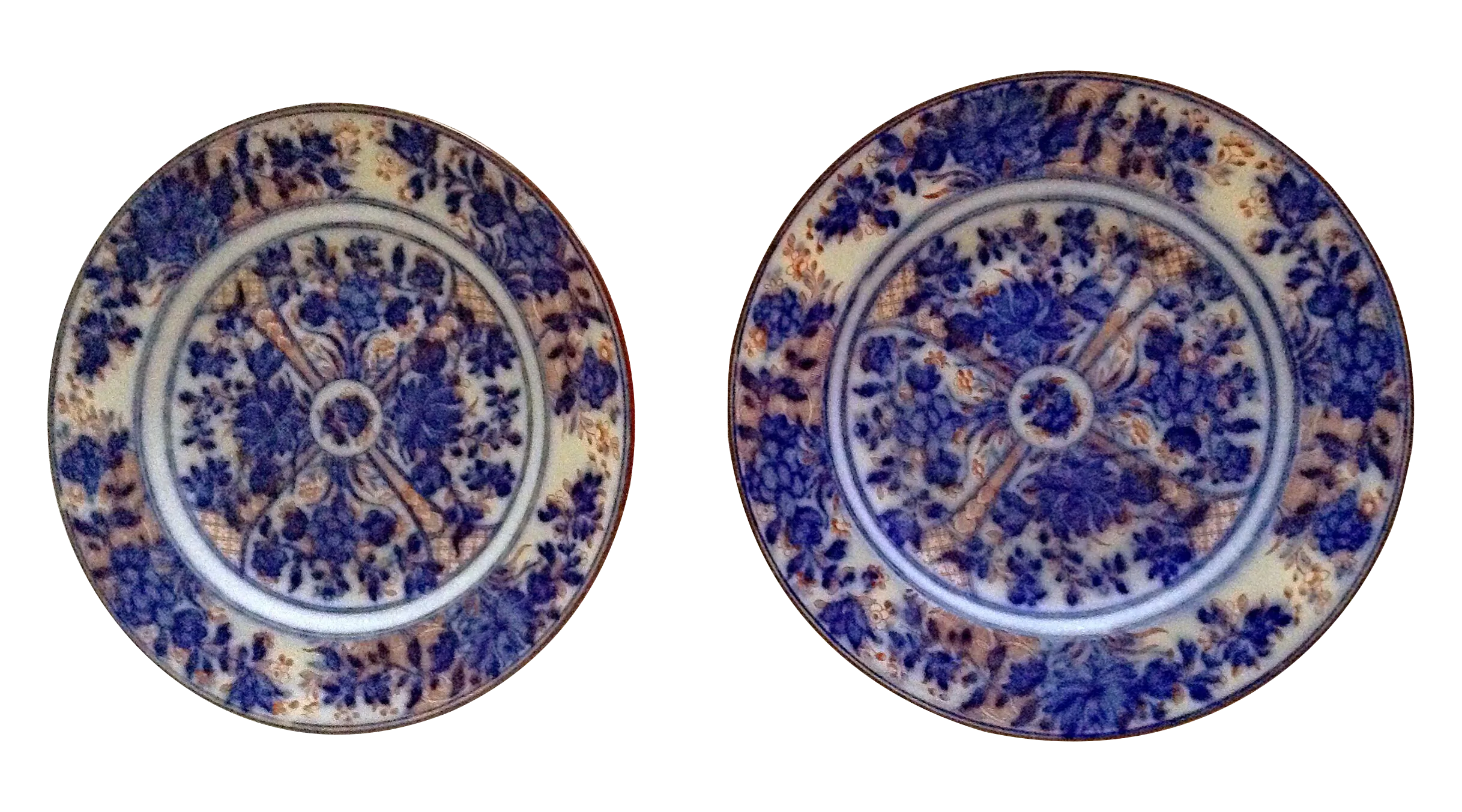 19th C Wedgwood Flow Blue Plates Pair of 2 Chairish