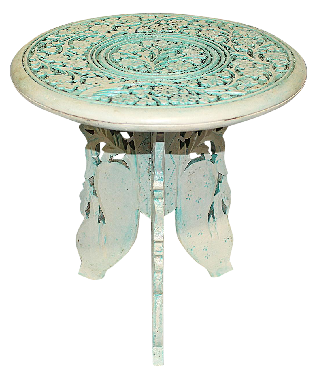 Hand Carved Teak Diminutive Table Chairish