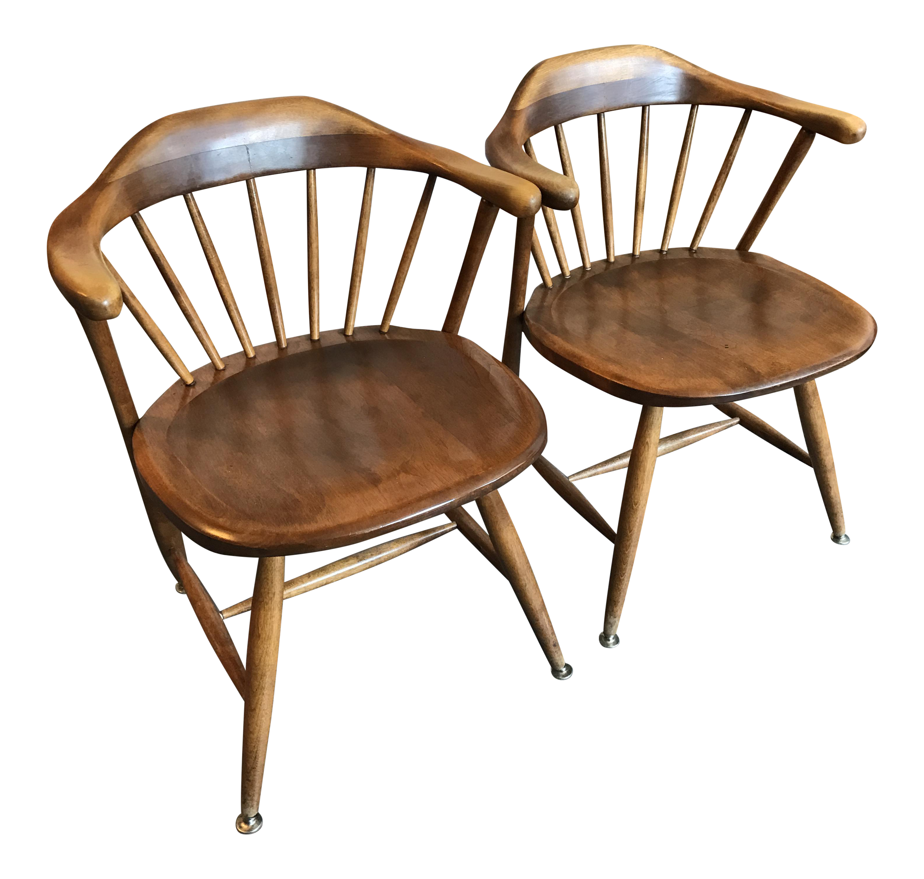 Conant Ball Captains Chairs - A Pair | Chairish