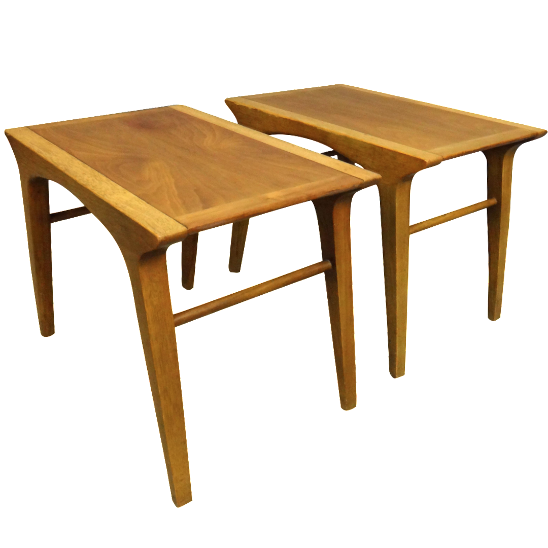 Drexel Profile Walnut Side Tables A Pair Chairish