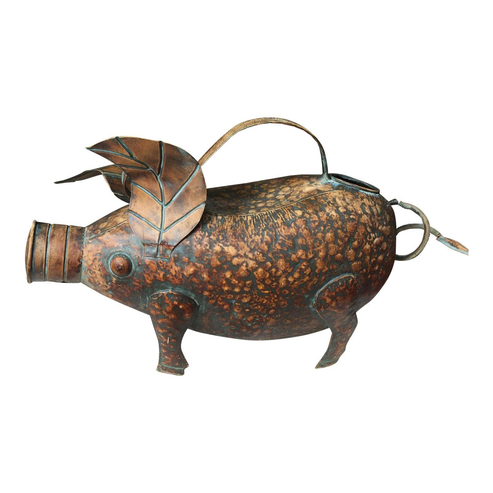 Vintage Copper Pig Watering Can Chairish