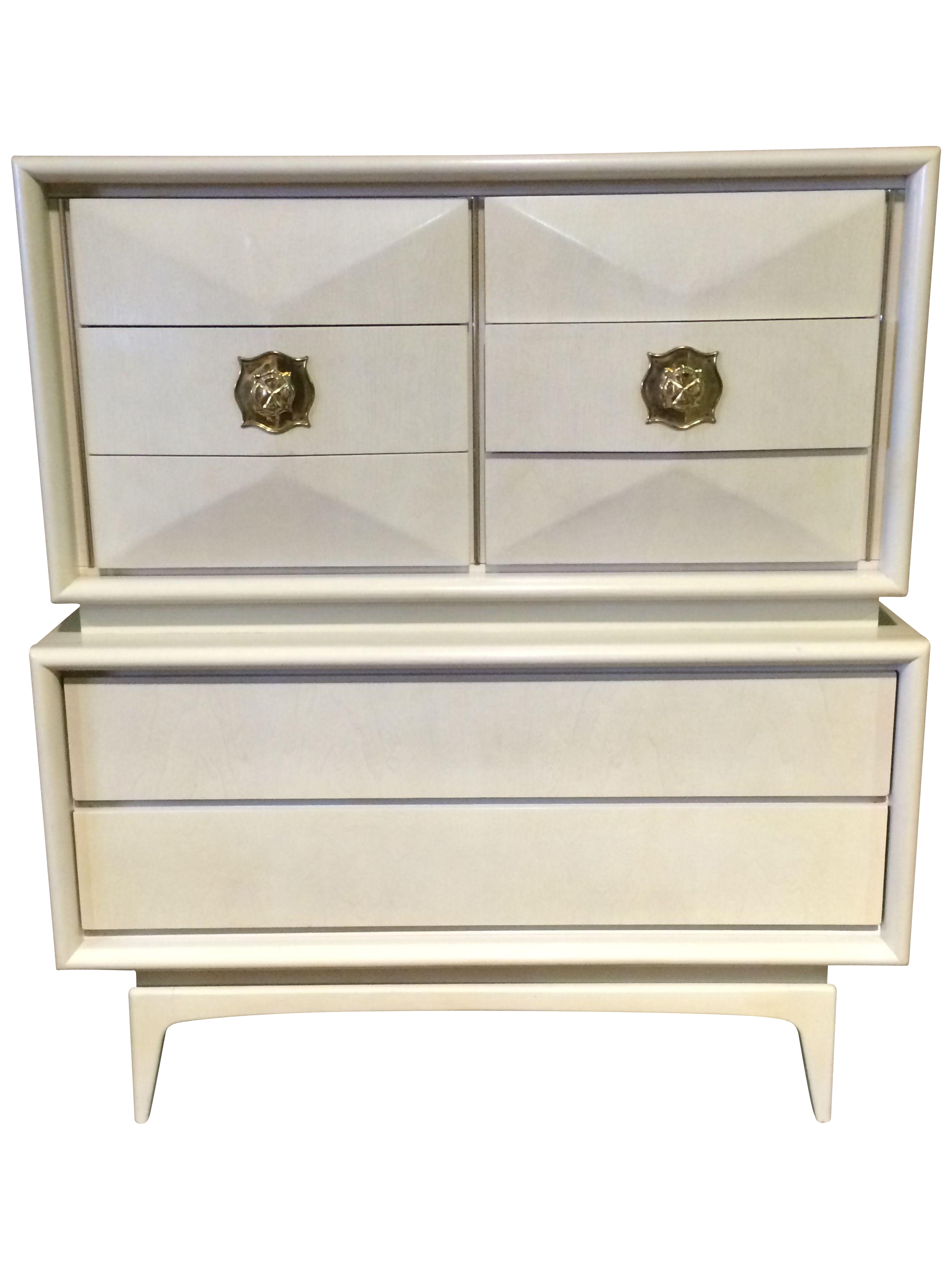 Diamond Sculpted Highboy Dresser Chairish