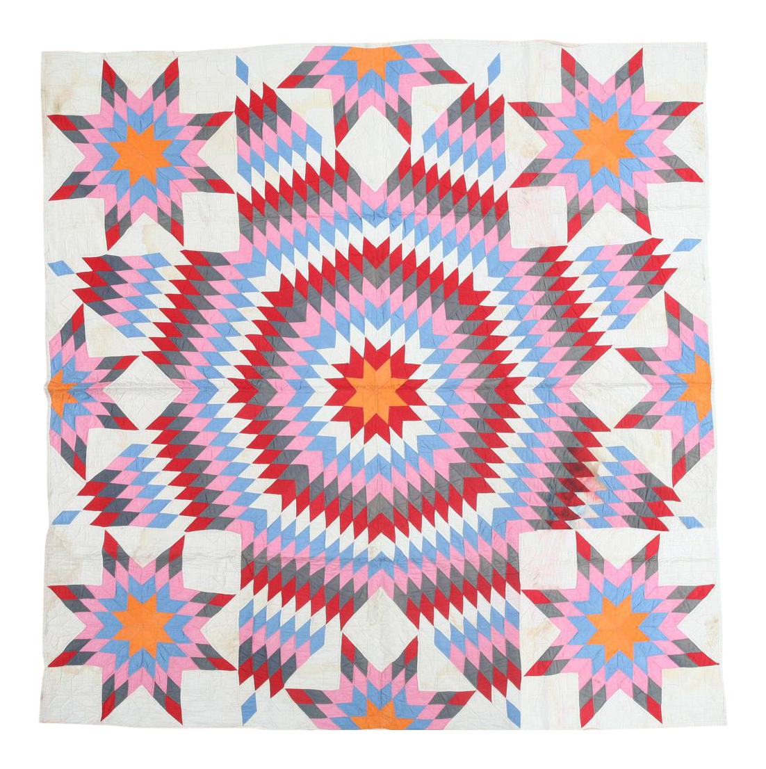 Contemporary Geometric Textile Quilt Chairish