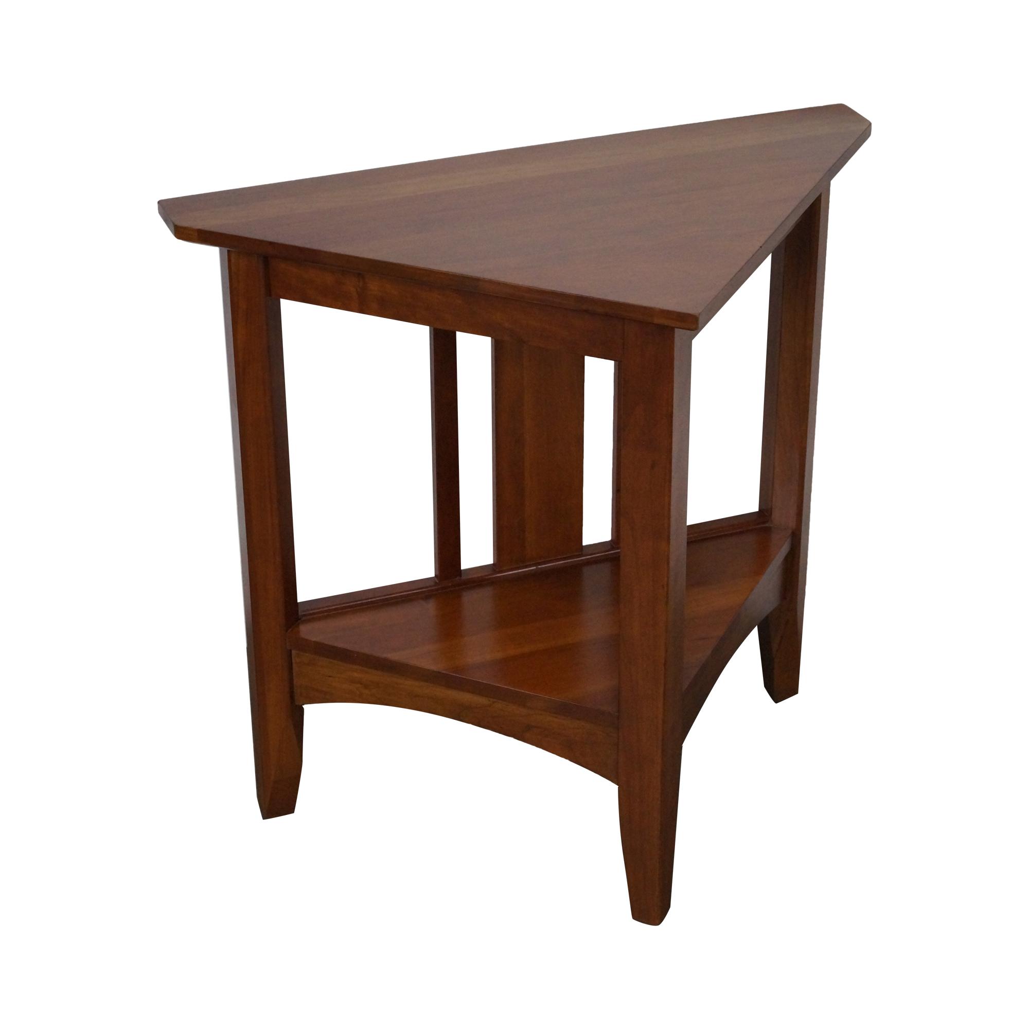 Ethan Allen New Impressions Solid Cherry Triangle Corner Table Chairish