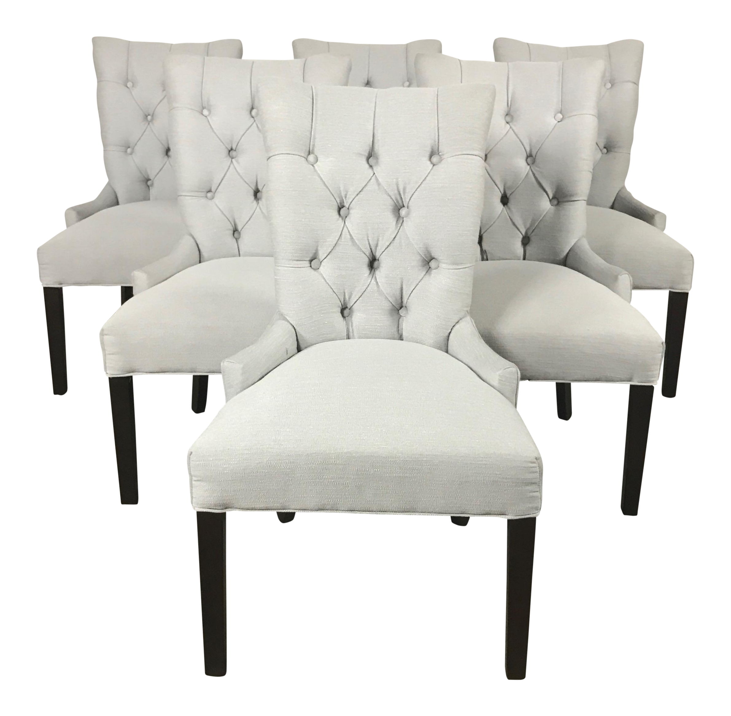 Tufted Dining Chairs Set of 6 Chairish