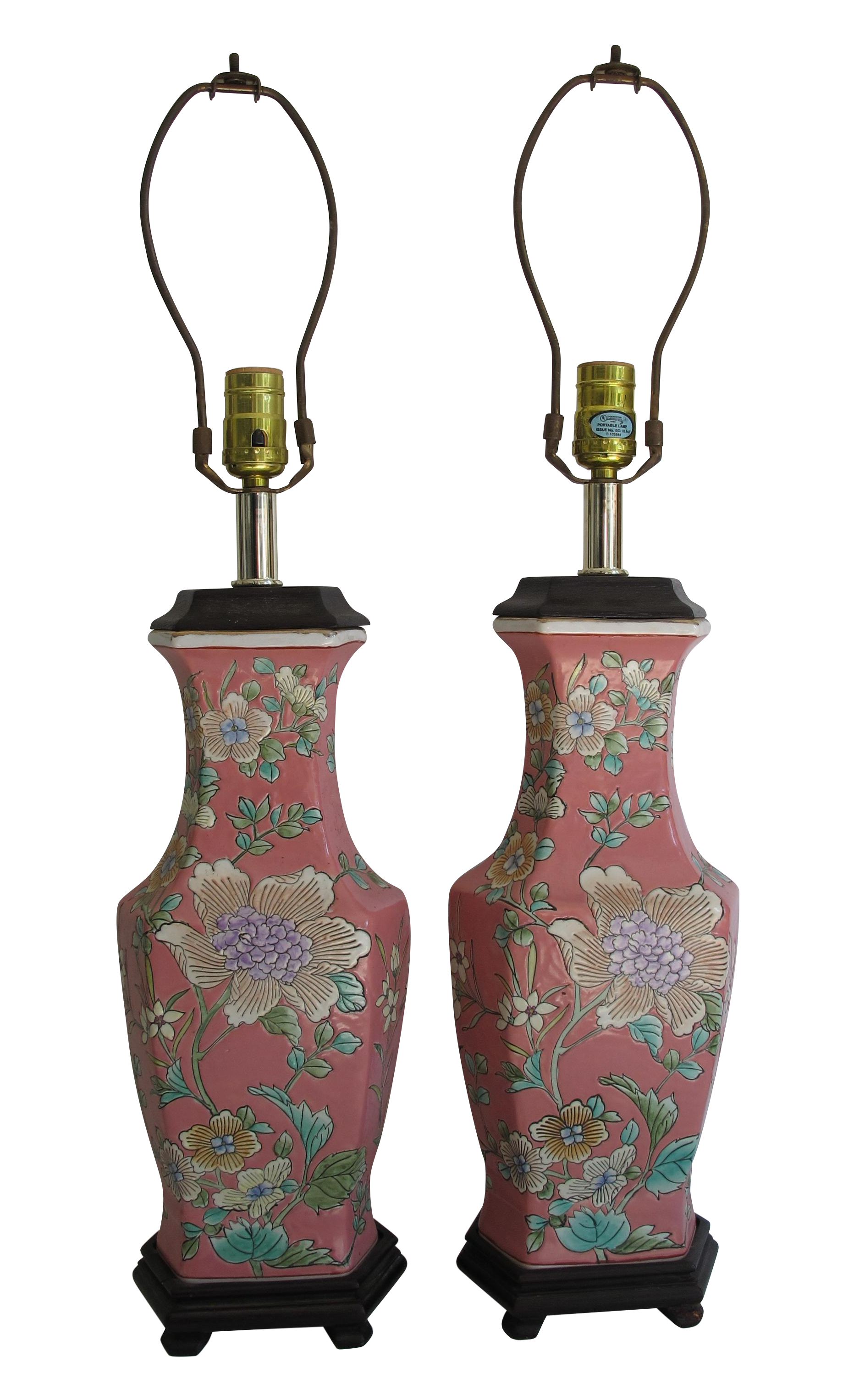 Vintage 1930s Pink Chinoiserie Lamps A Pair Chairish