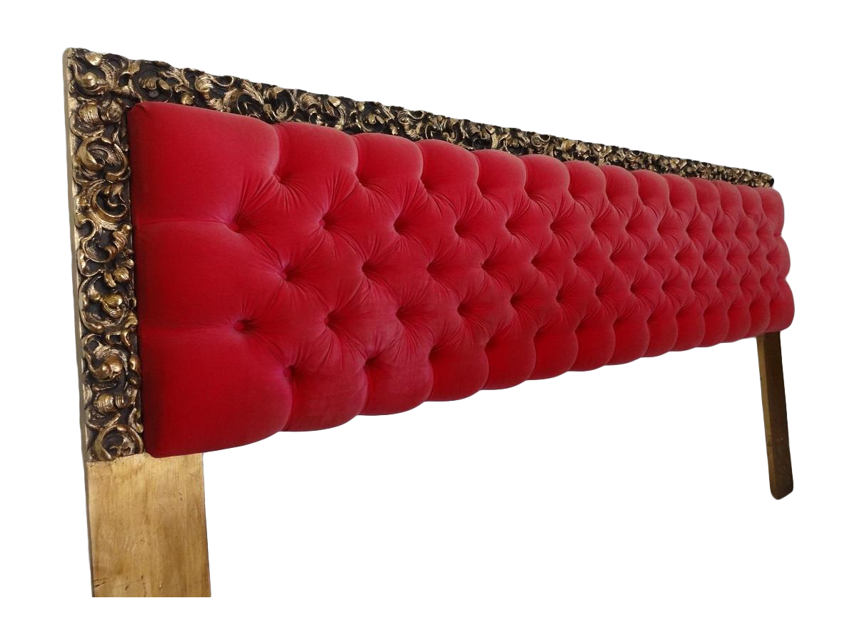 Bohemian King Size Tufted Velvet Headboard Chairish