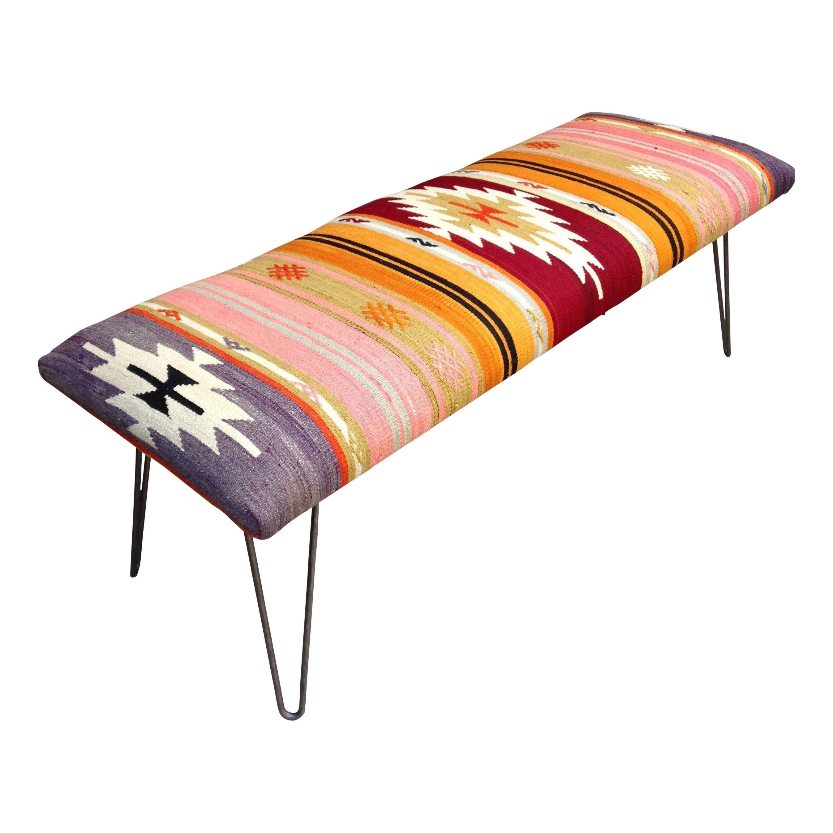 Turkish Kilim Bench | Chairish
