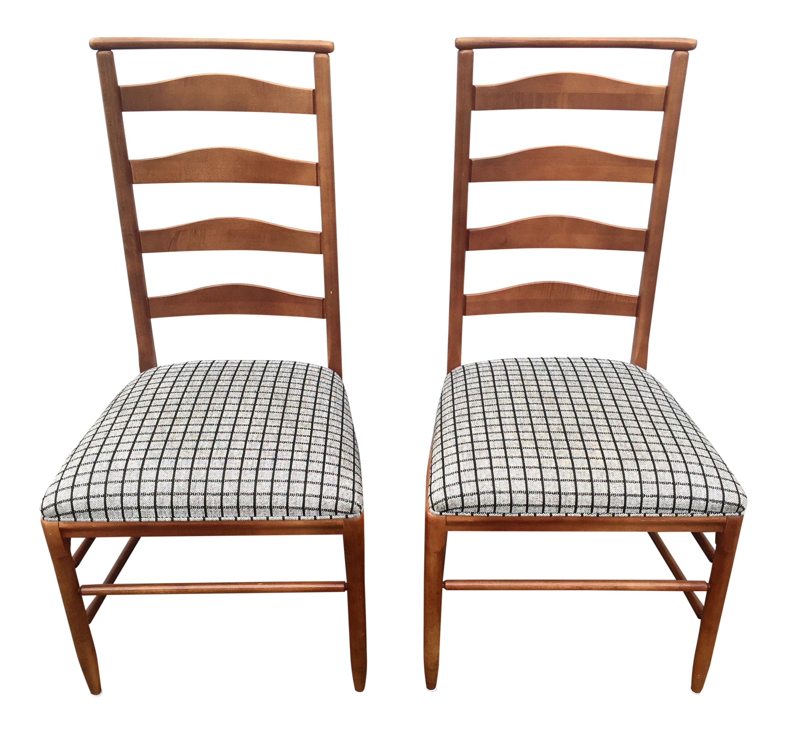 Vintage Nichols & Stone Ladder Back Chairs A Pair Chairish