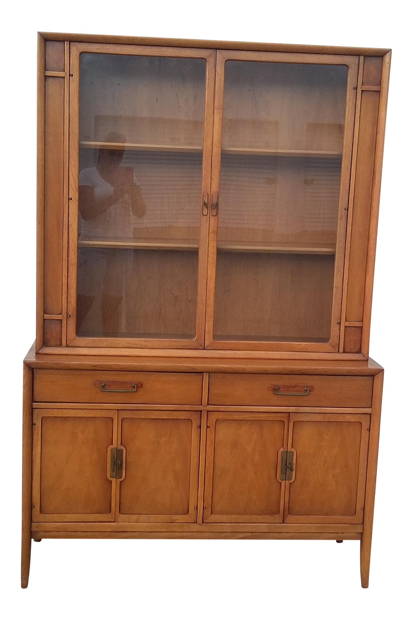 MidCentury Modern Drexel Heritage Walnut China Hutch Chairish