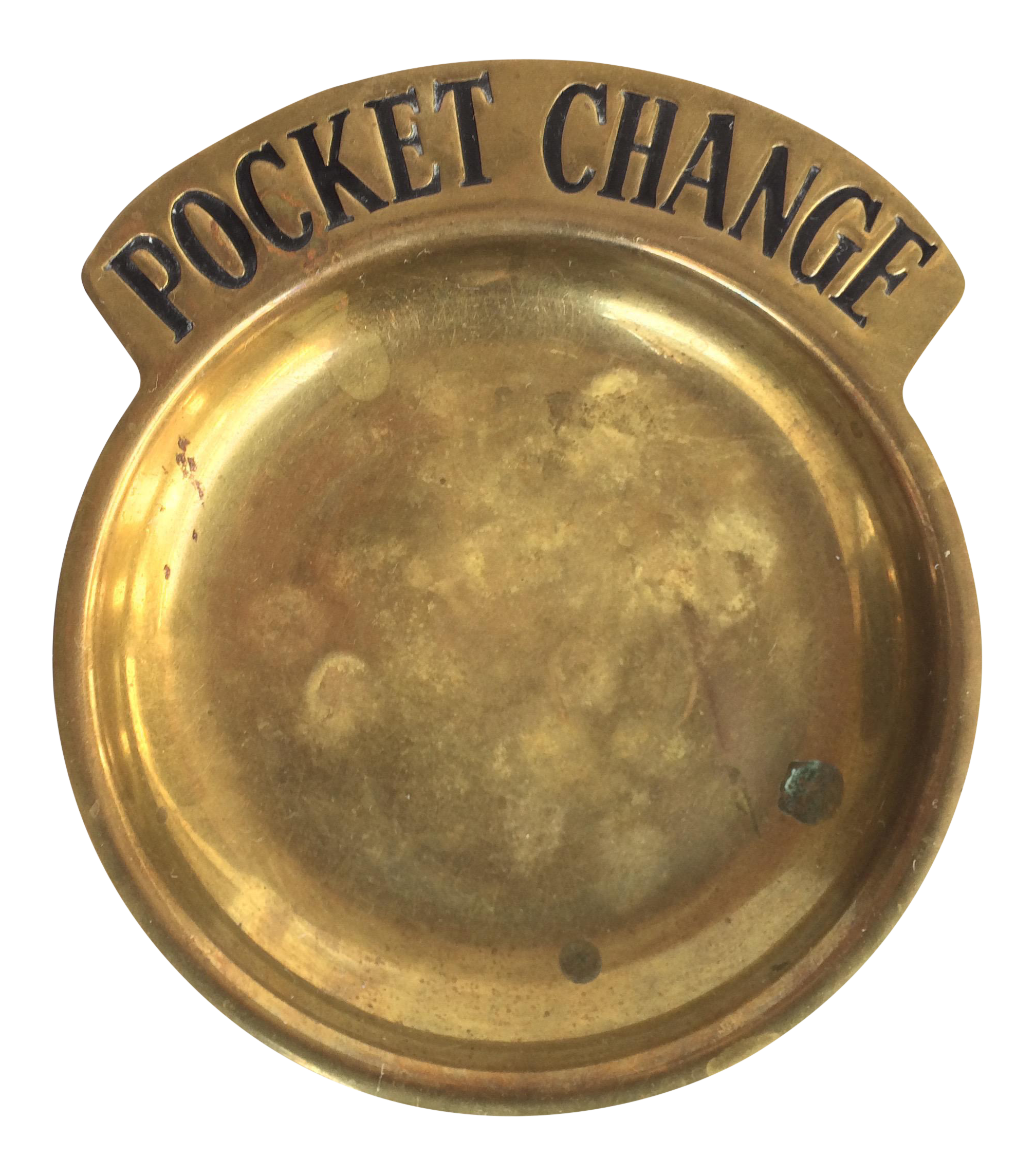 Vintage Brass Pocket Change Tray Chairish