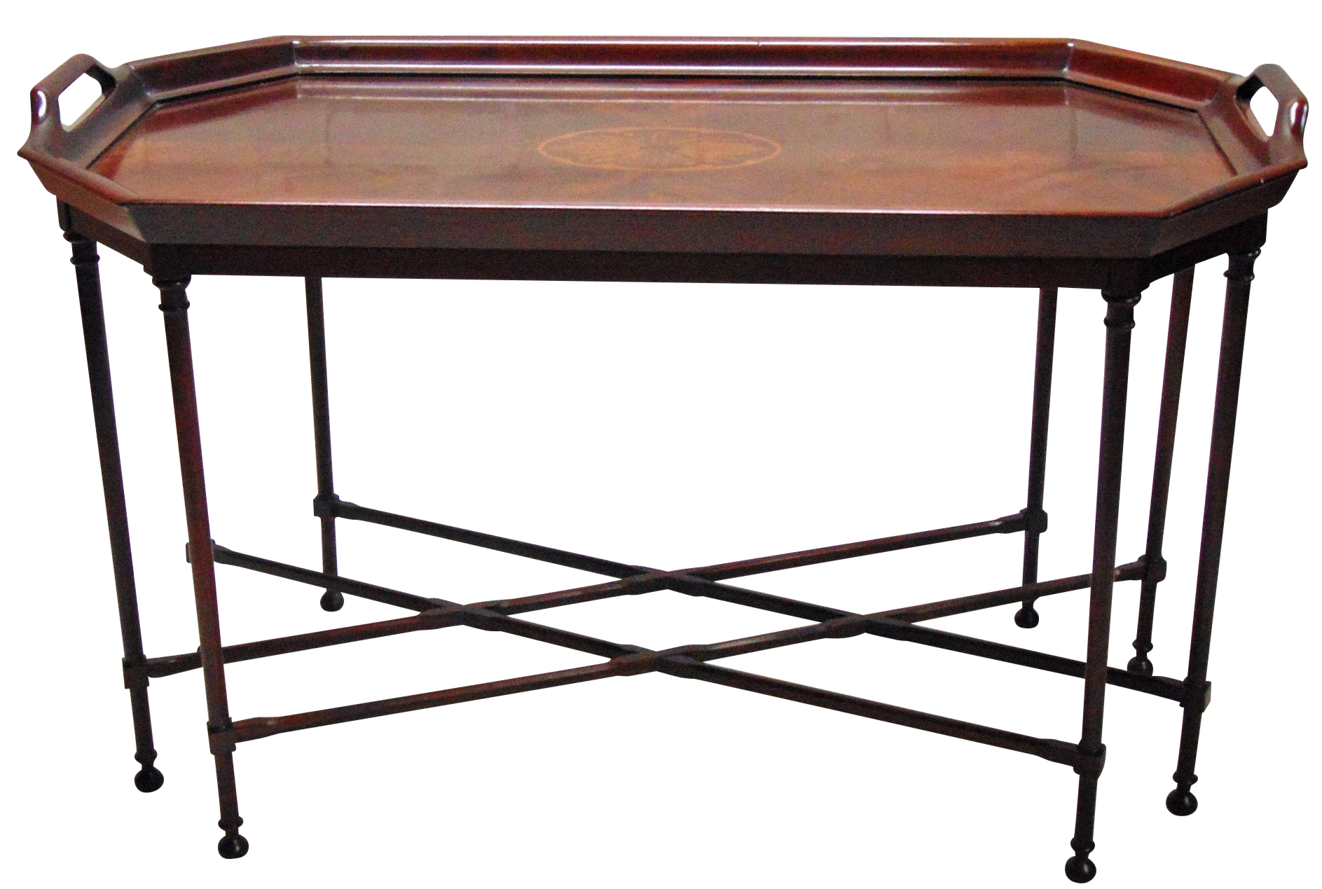 Vintage Oval Inlay Tray Coffee Table Chairish