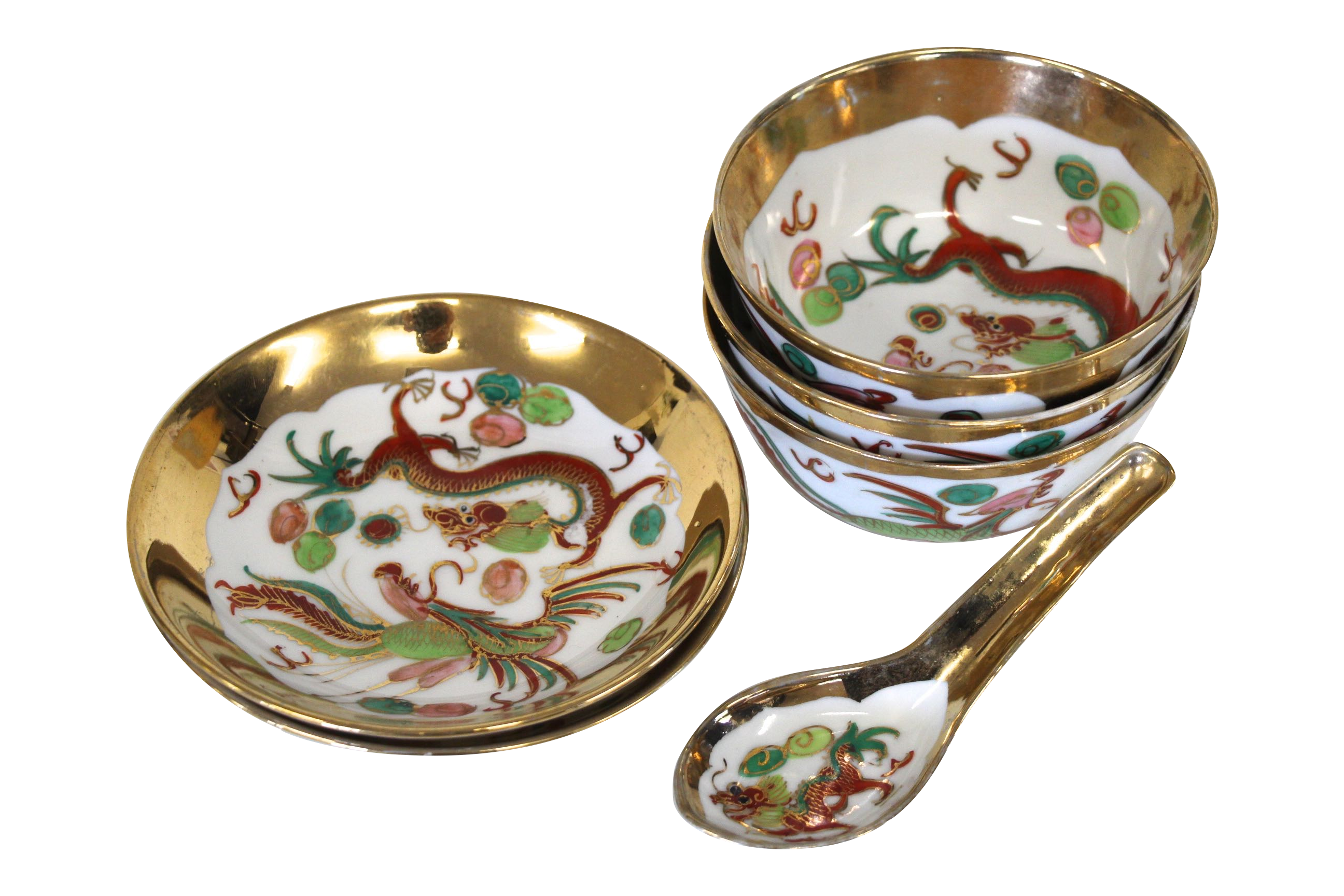 Chinese Porcelain Soup Bowl Set 6 Pieces Chairish