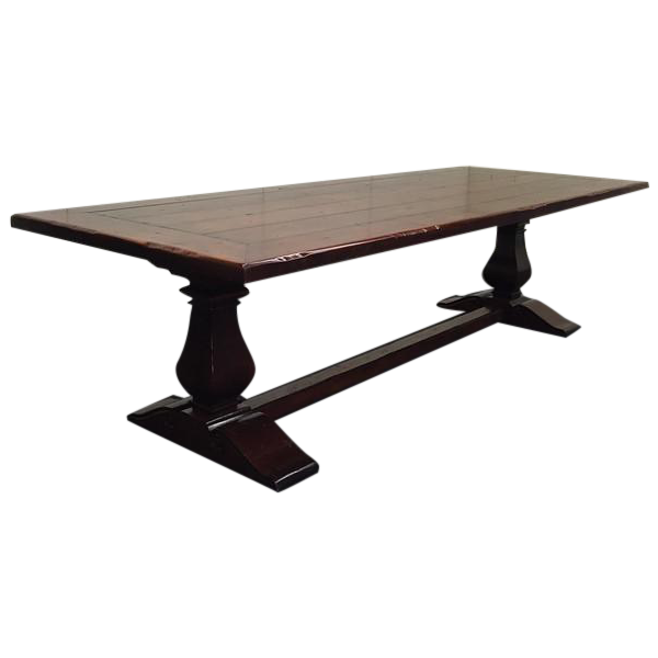 Traditional Dark Wood Trestle Dining Table Chairish