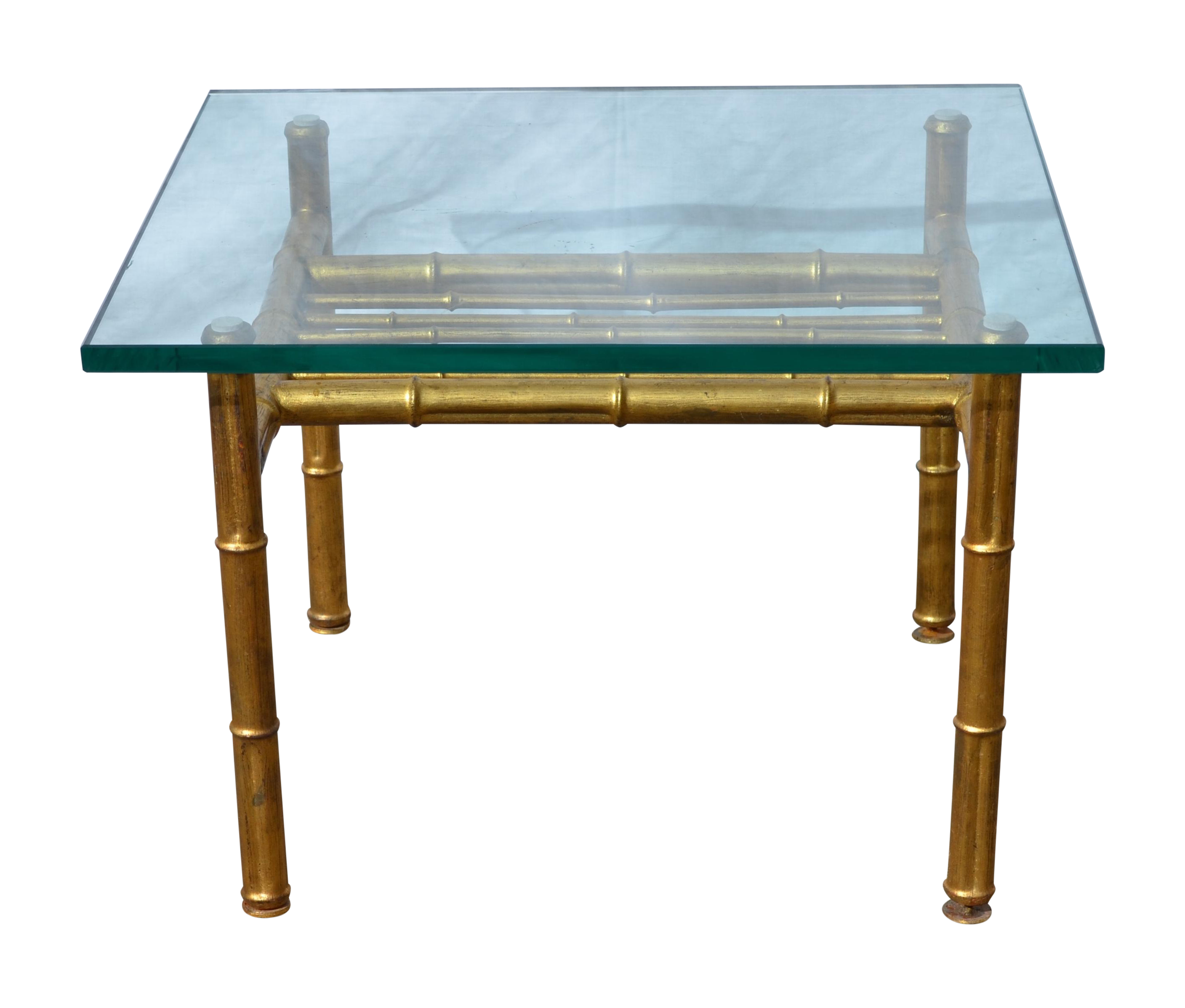 Gold Faux Bamboo Metal Coffee Table Chairish