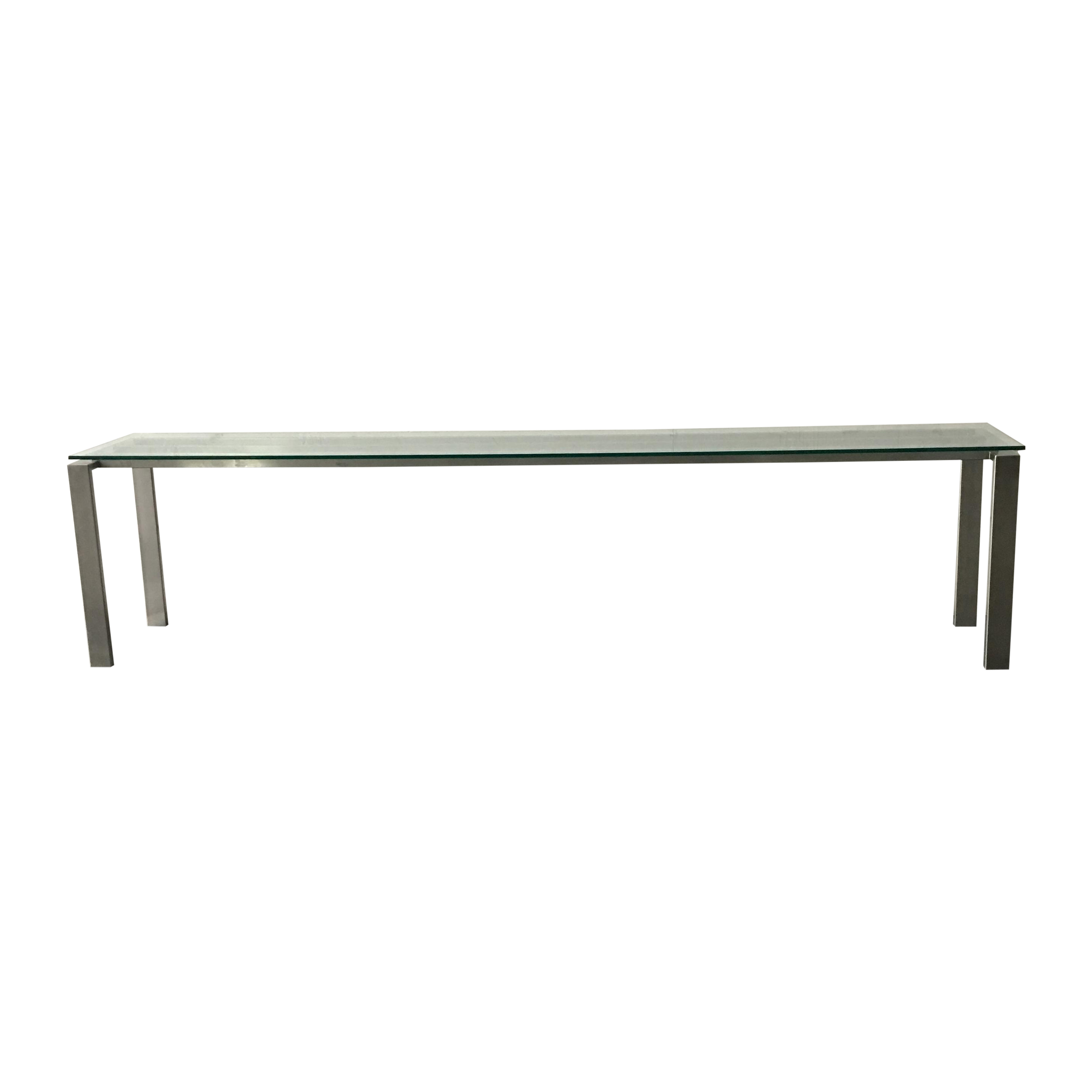 Modern Custom Steel & Glass Console Table Chairish