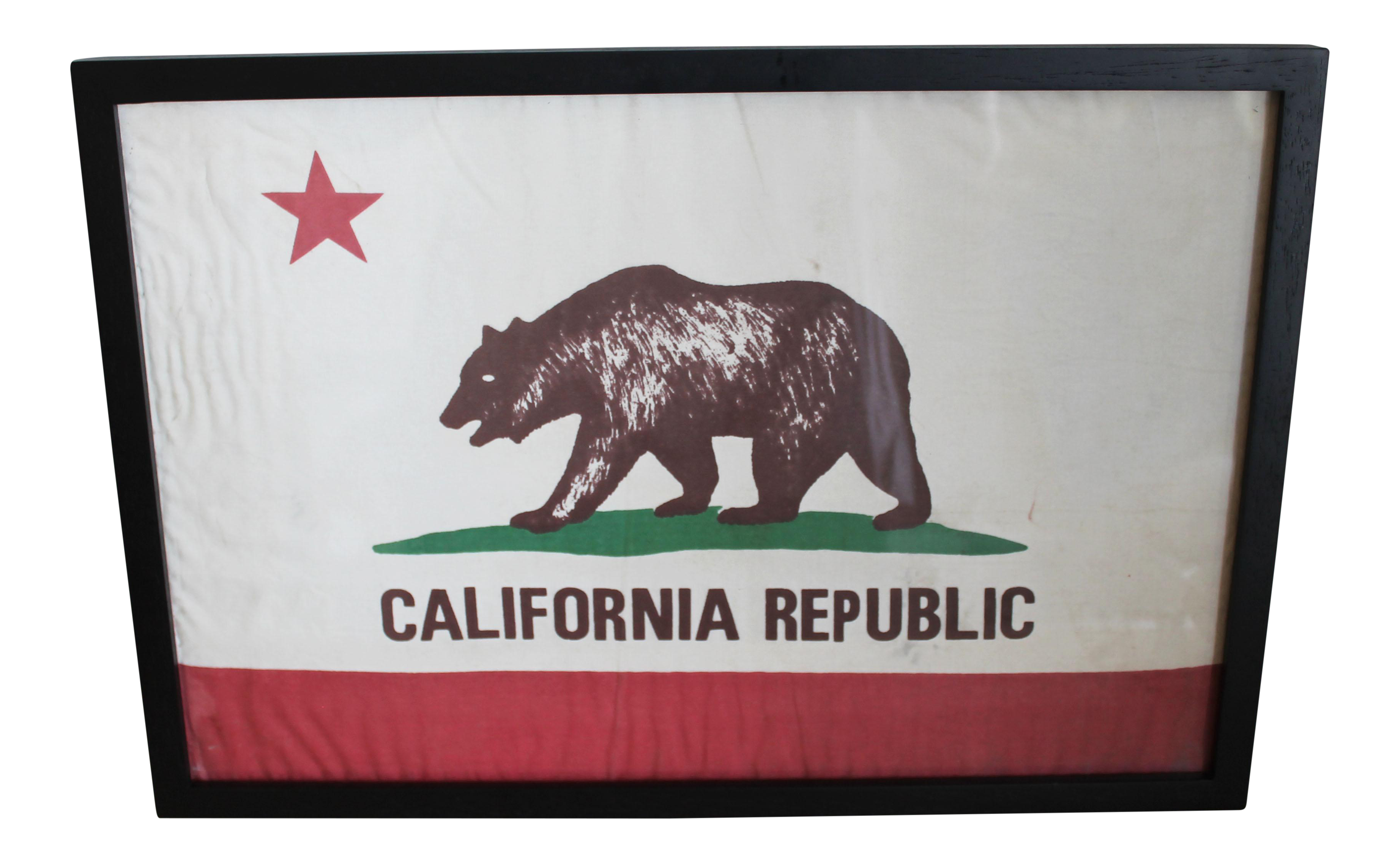 Framed California Republic Flag | Chairish