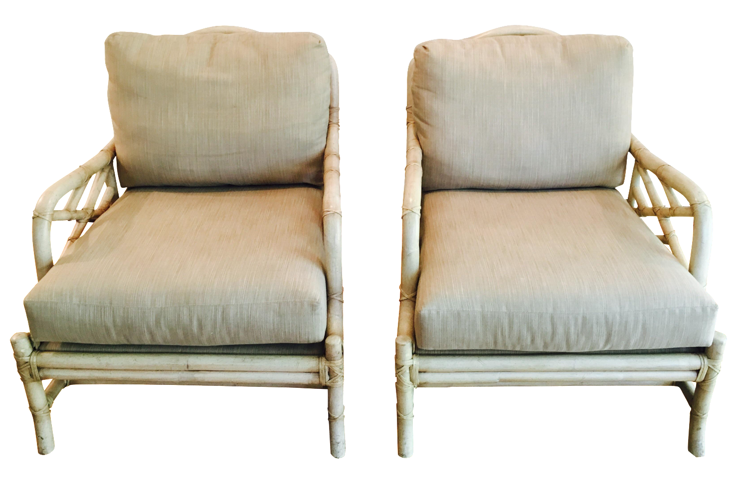 Ficks Reed Lounge Chairs a Pair Chairish