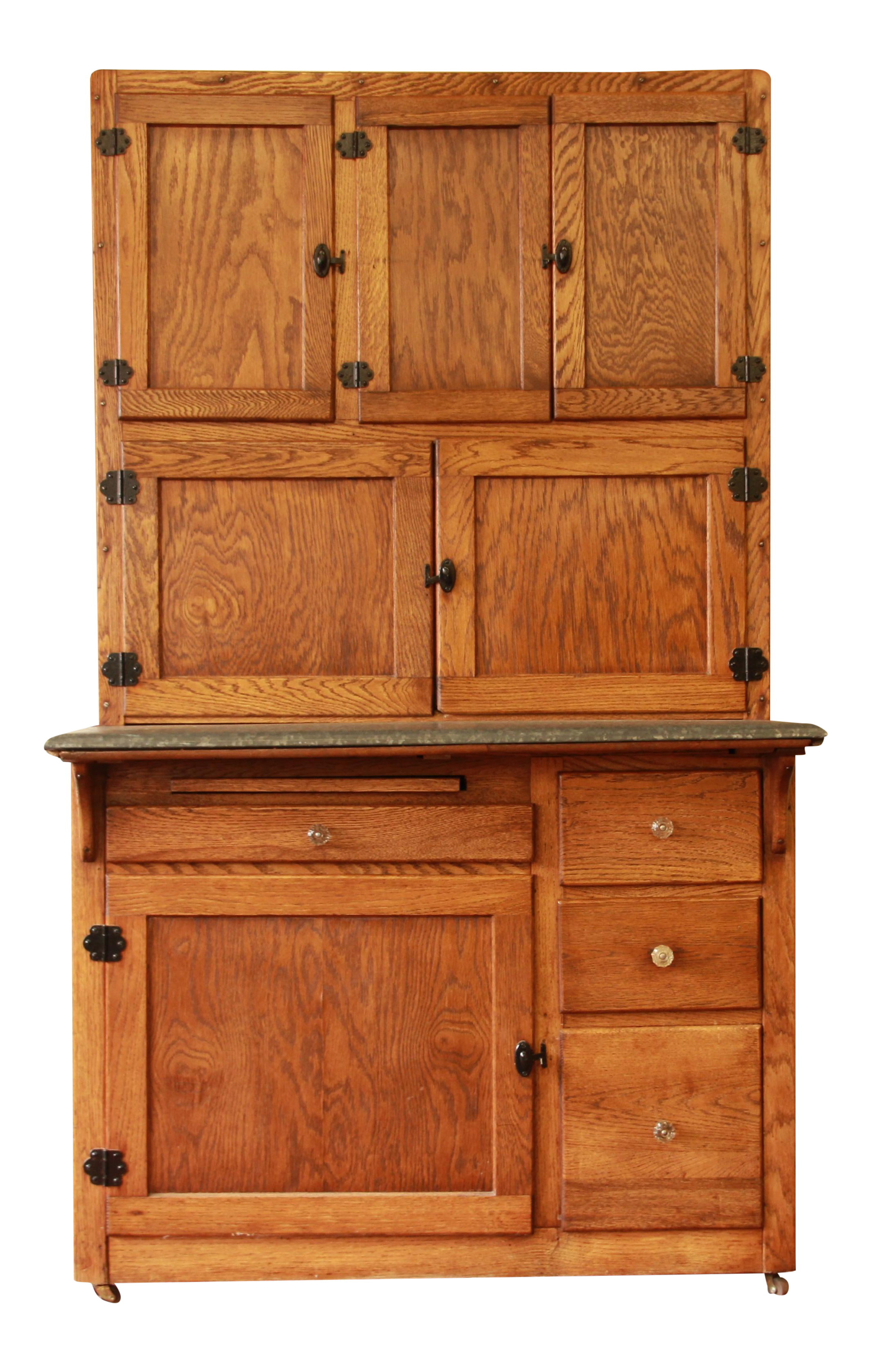 Antique Oak Hoosier Cabinet | Chairish